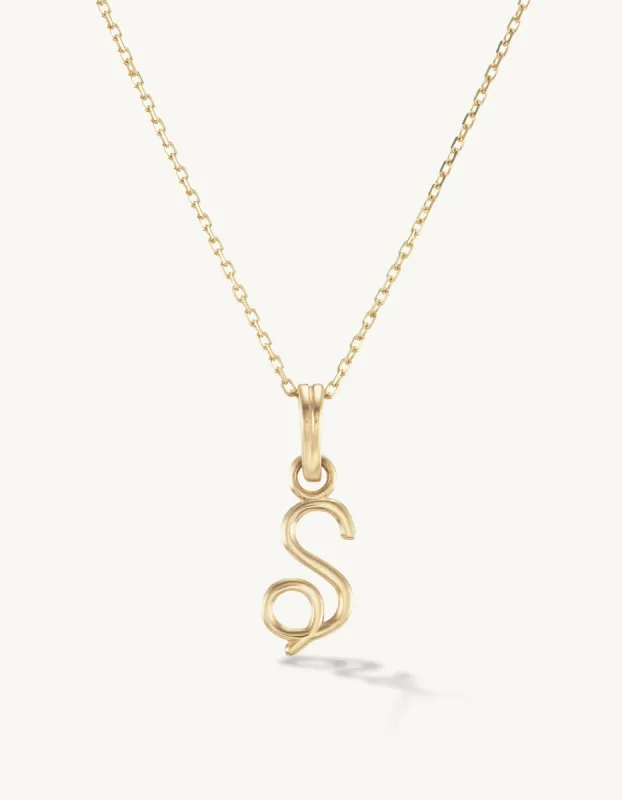 Solid Script Pendant made by Sophie Ratner