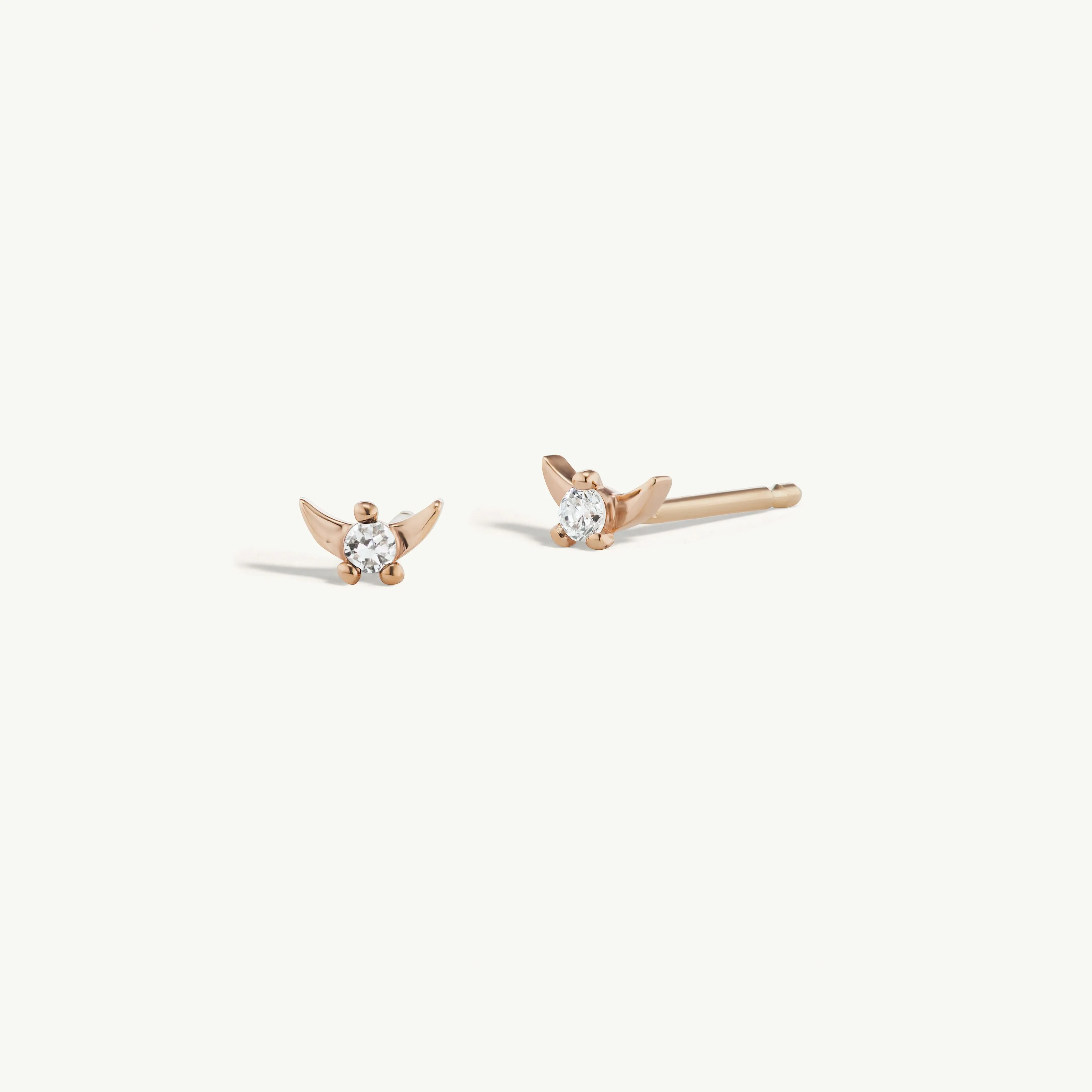 Diamond Crescent Moon Studs sold by Sophie Ratner product image thumbnail 3