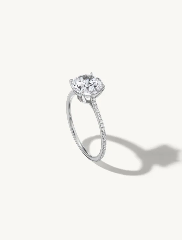Pave Floating Cushion Engagement Try-On Ring sold by Sophie Ratner