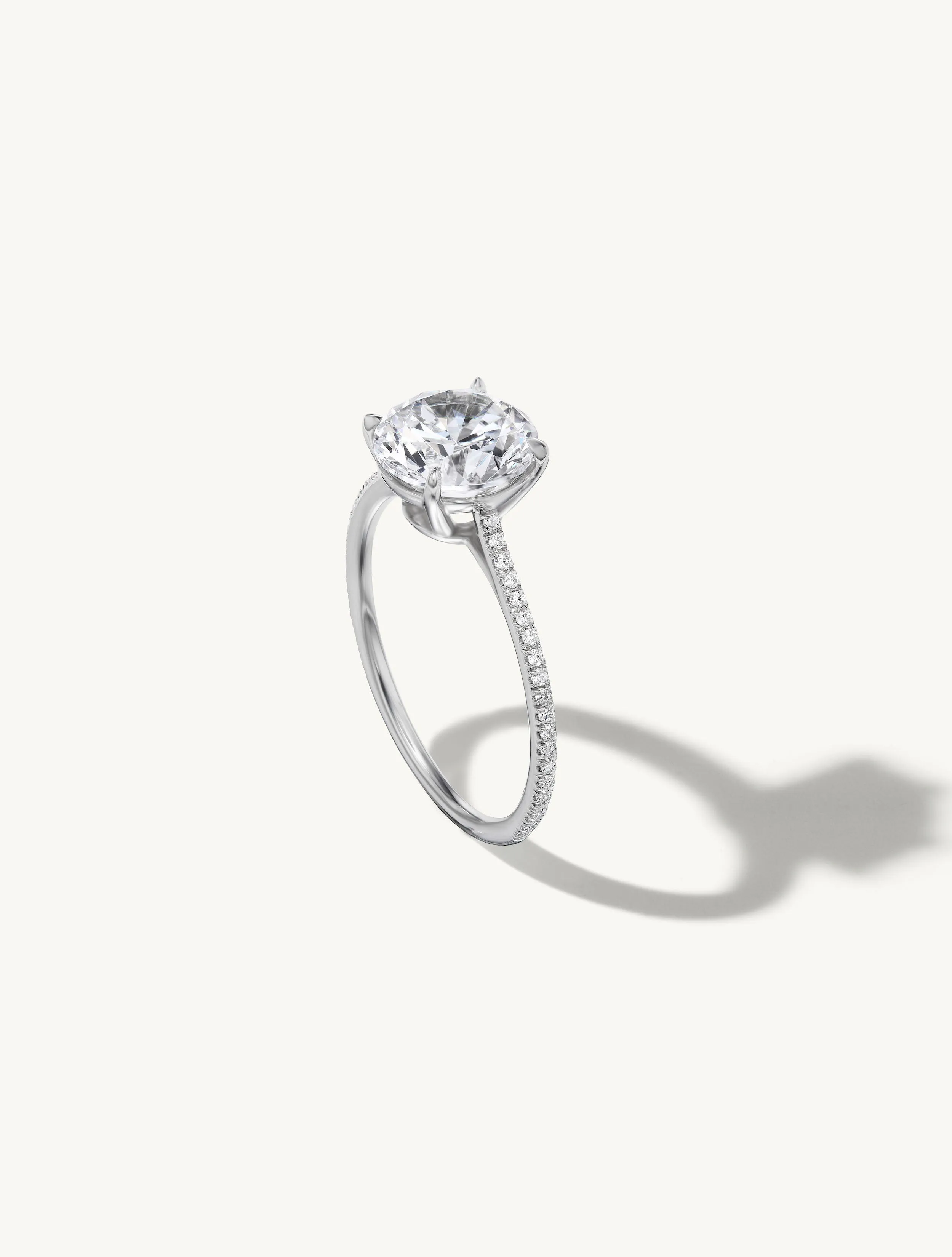 Pave Floating Cushion Engagement Try-On Ring sold by Sophie Ratner