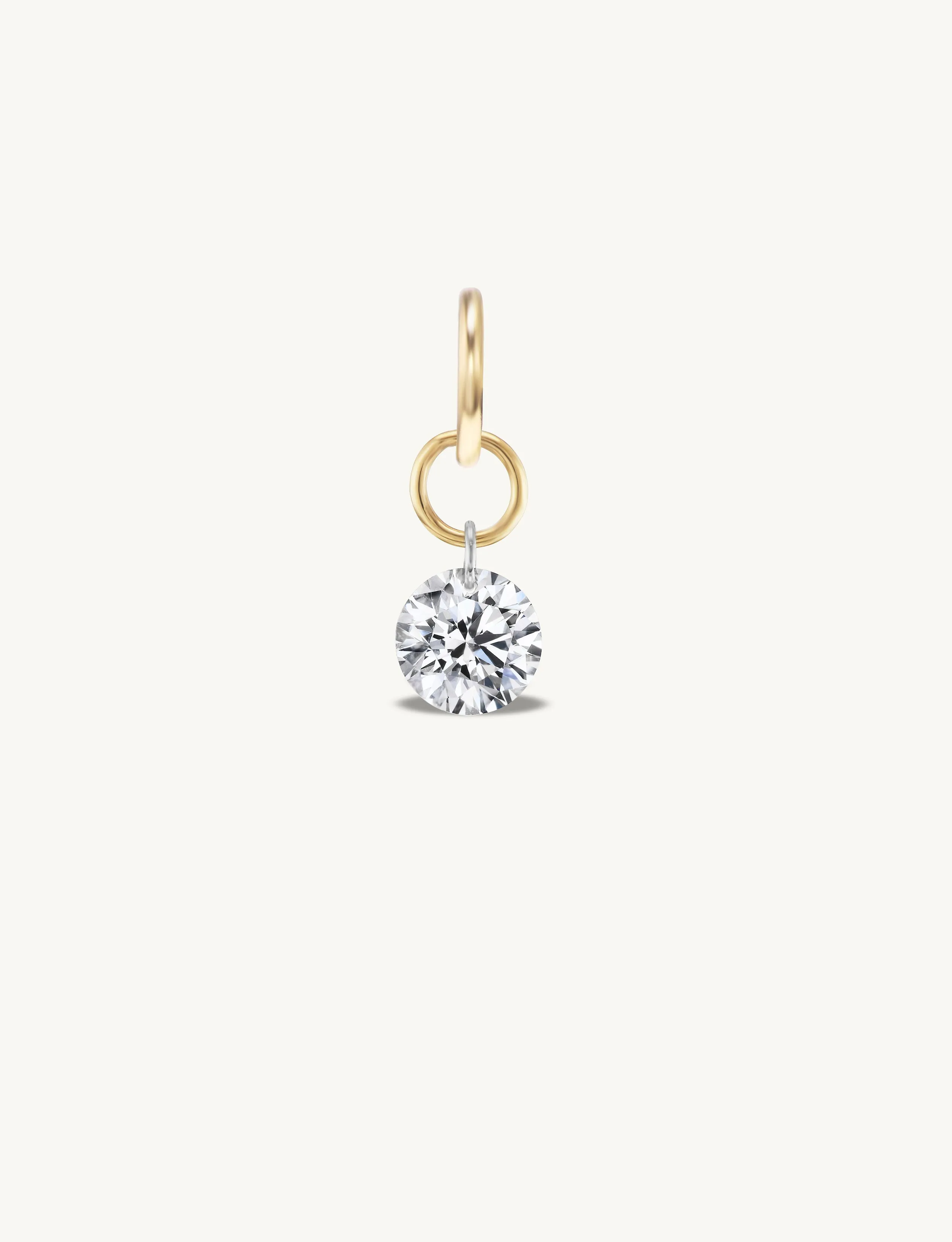 Small Round Pierced Diamond Charm for Chains sold by Sophie Ratner