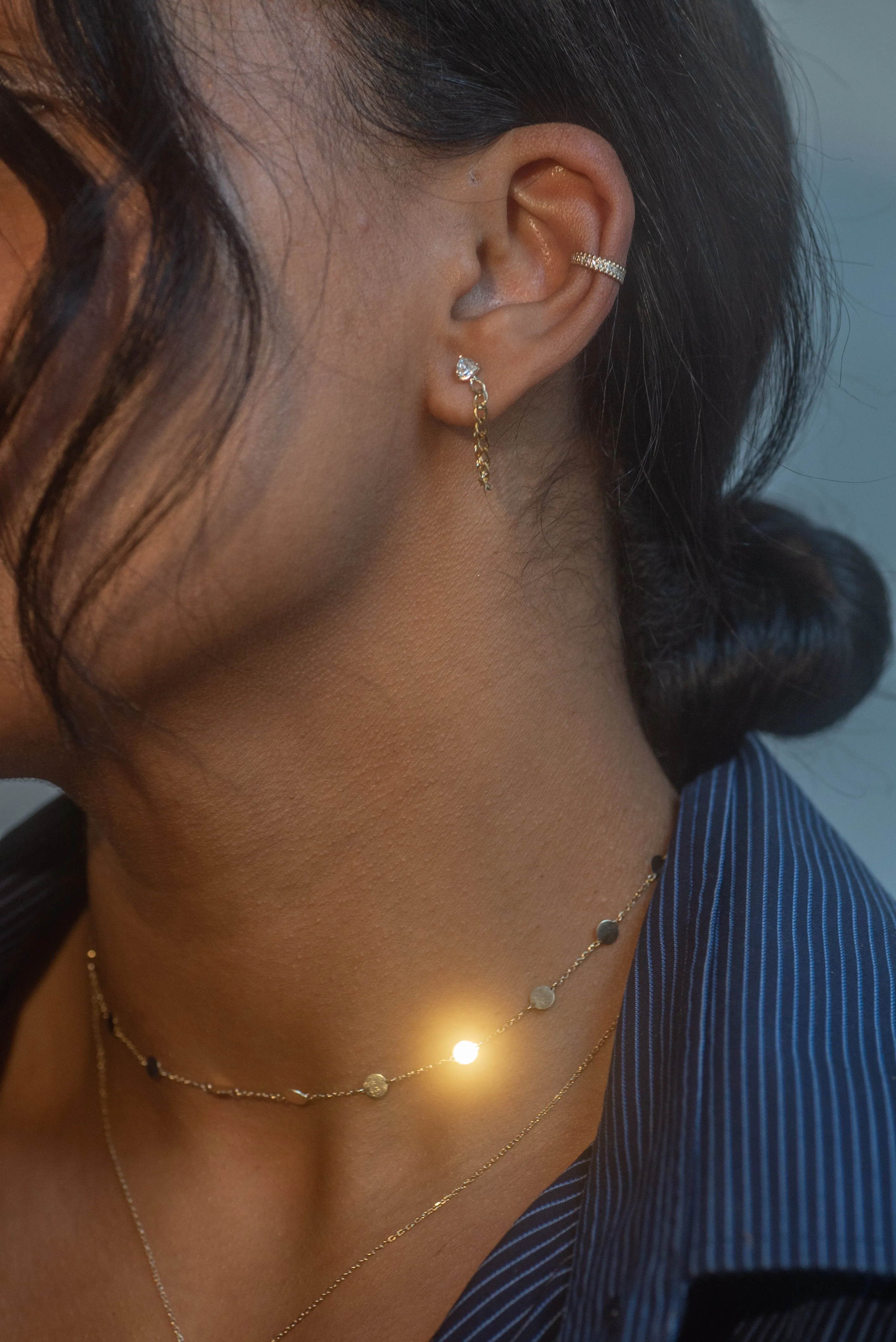 Golden Disc Chain Necklace sold by Sophie Ratner product image thumbnail 2