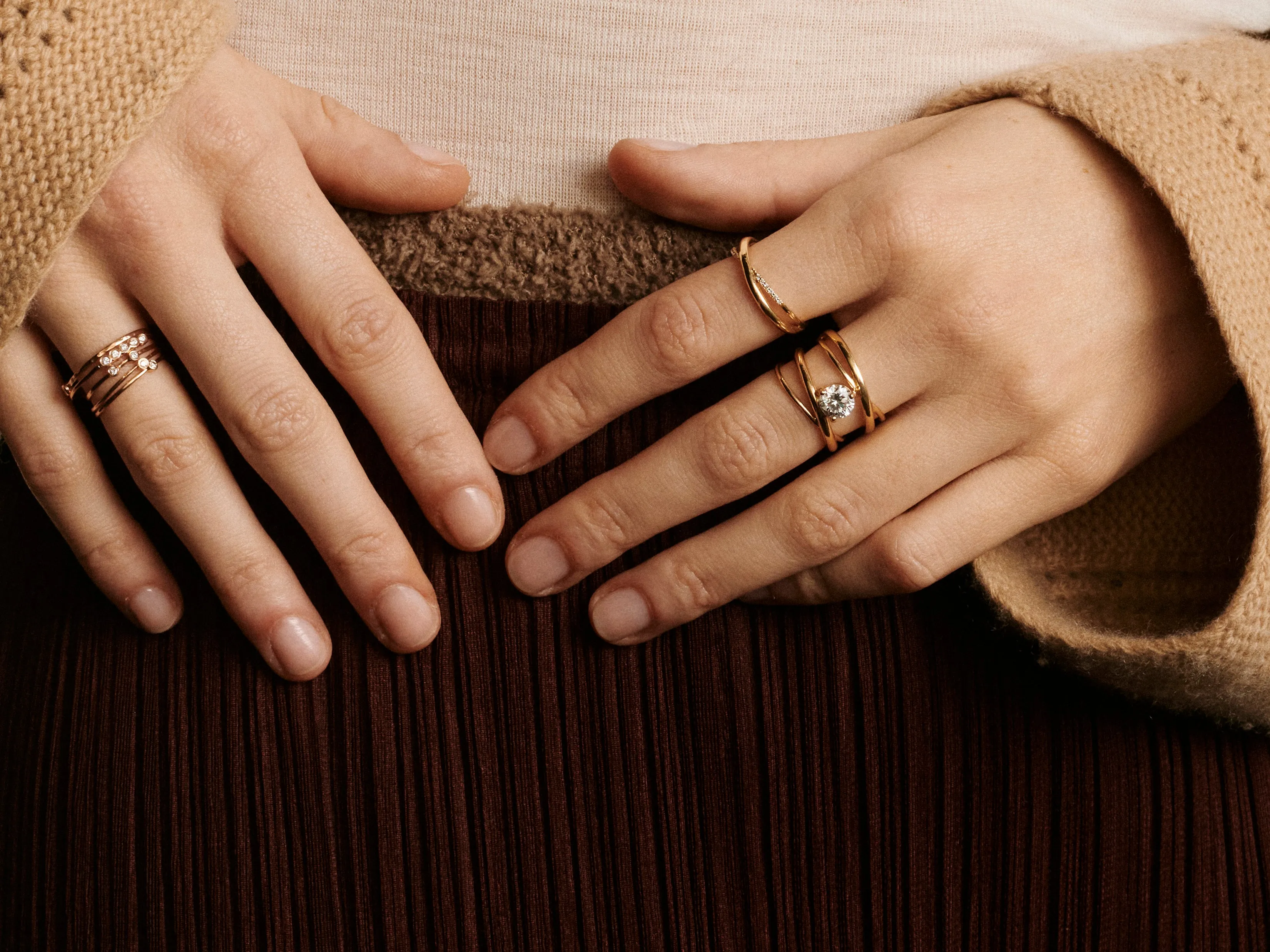 One Diamond Orbit Ring sold by Sophie Ratner product image thumbnail 3