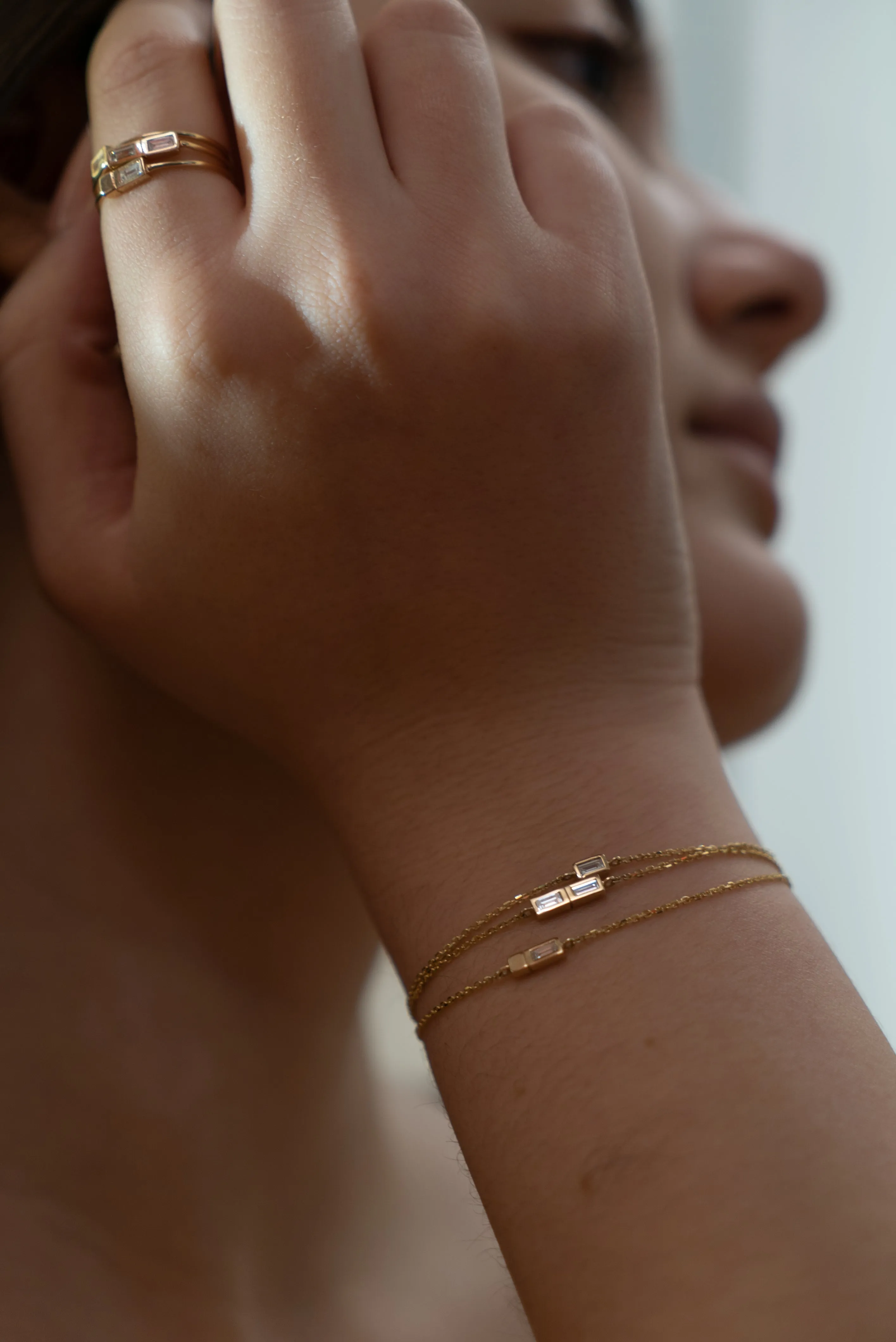 Stacked Diamond Bracelet sold by Sophie Ratner product image thumbnail 3