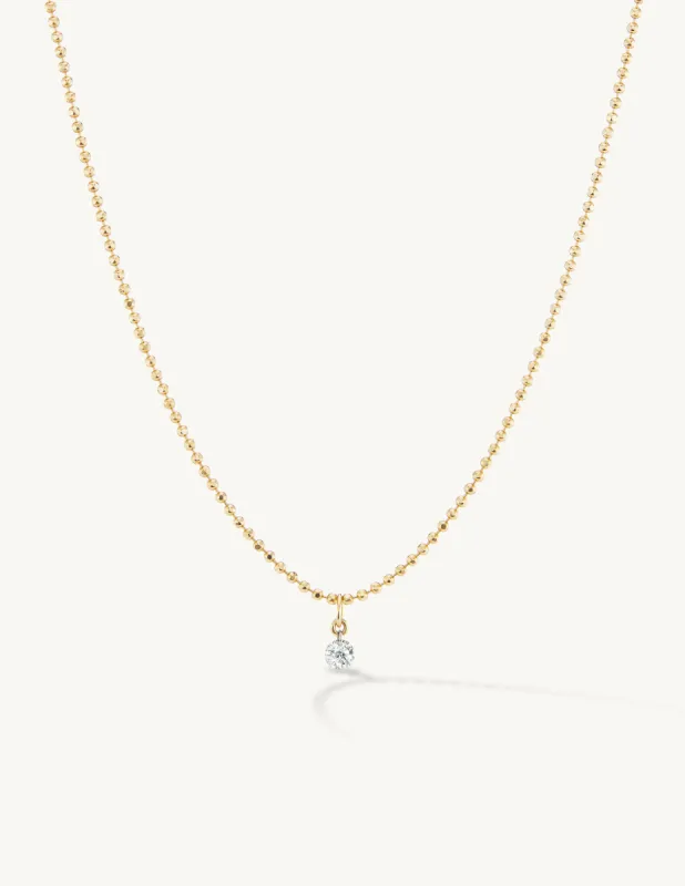 Pierced Diamond Beaded Chain Necklace sold by Sophie Ratner