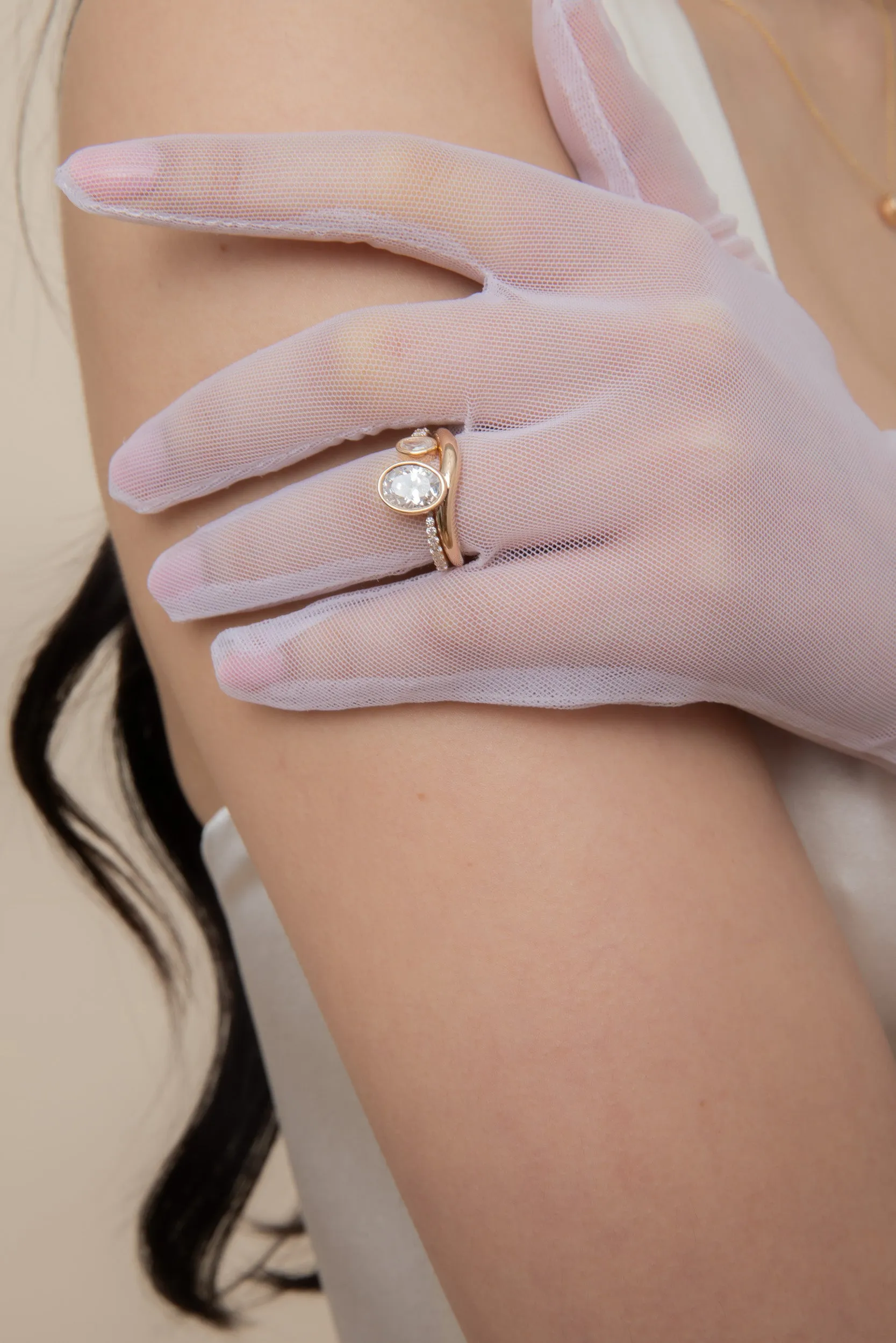 Solo Oval Diamond Ring sold by Sophie Ratner product image thumbnail 2