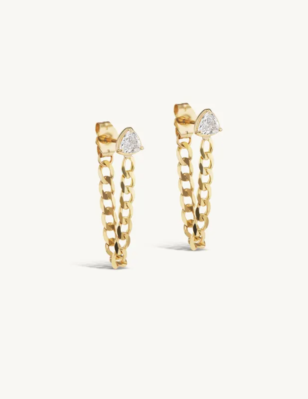 Trillion Curb Chain Earrings sold by Sophie Ratner