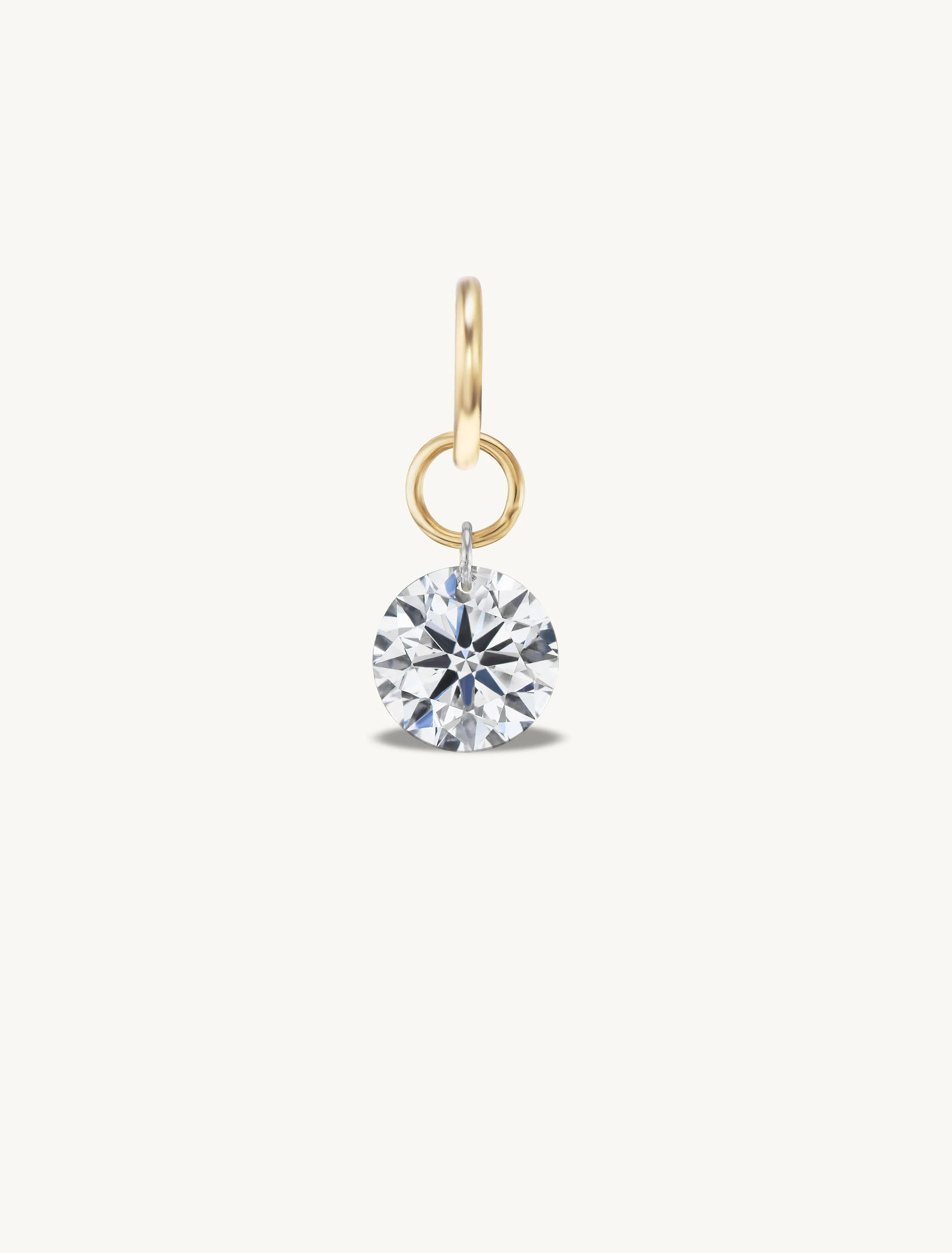 Large Round Pierced Diamond Charm for Chains sold by Sophie Ratner