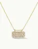 Horizontal Diamond Studded Tag Necklace sold by Sophie Ratner