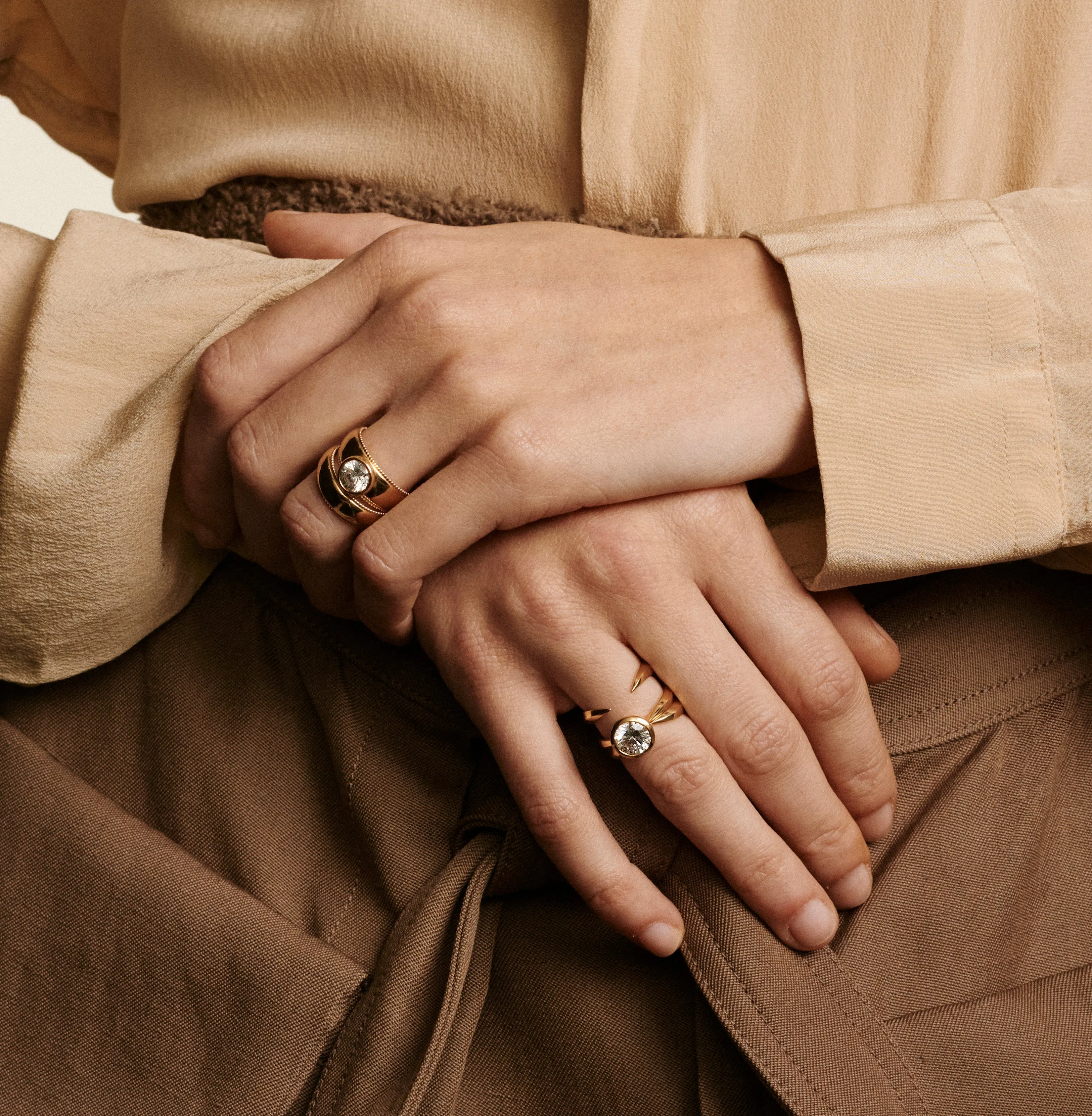 Tapered Engagement Try-On Ring sold by Sophie Ratner product image thumbnail 2