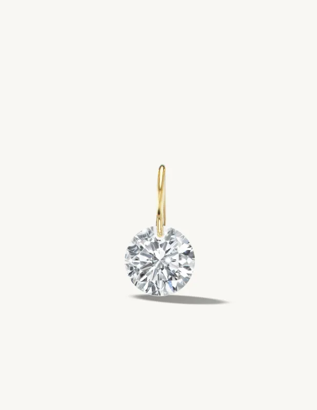 XL Round Pierced Diamond Charm for Chains - In Stock sold by Sophie Ratner