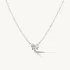 Pierced Solitaire Heart Necklace - In Stock sold by Sophie Ratner
