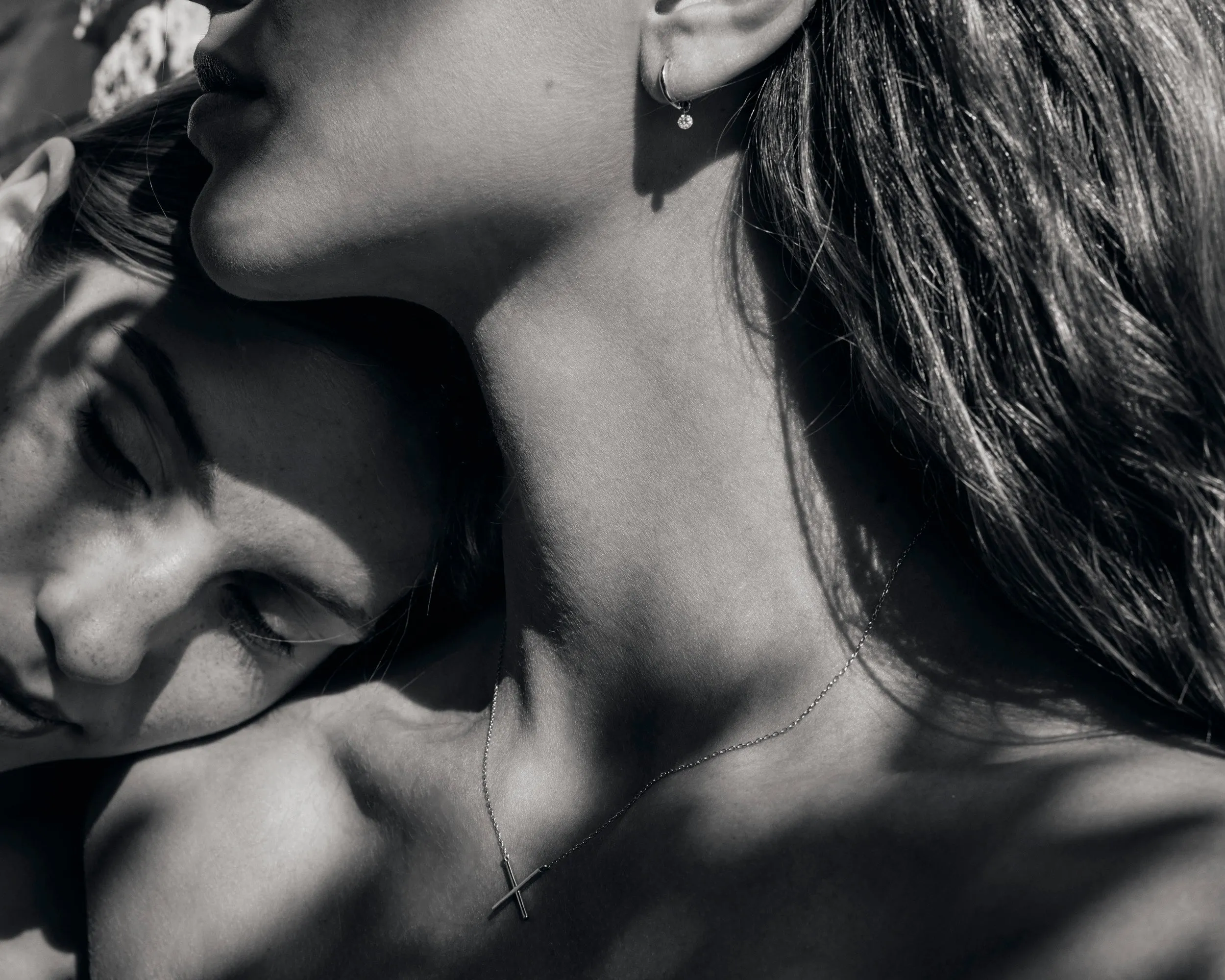 Single Pierced Diamond Gold Huggies - In Stock sold by Sophie Ratner product image thumbnail 4