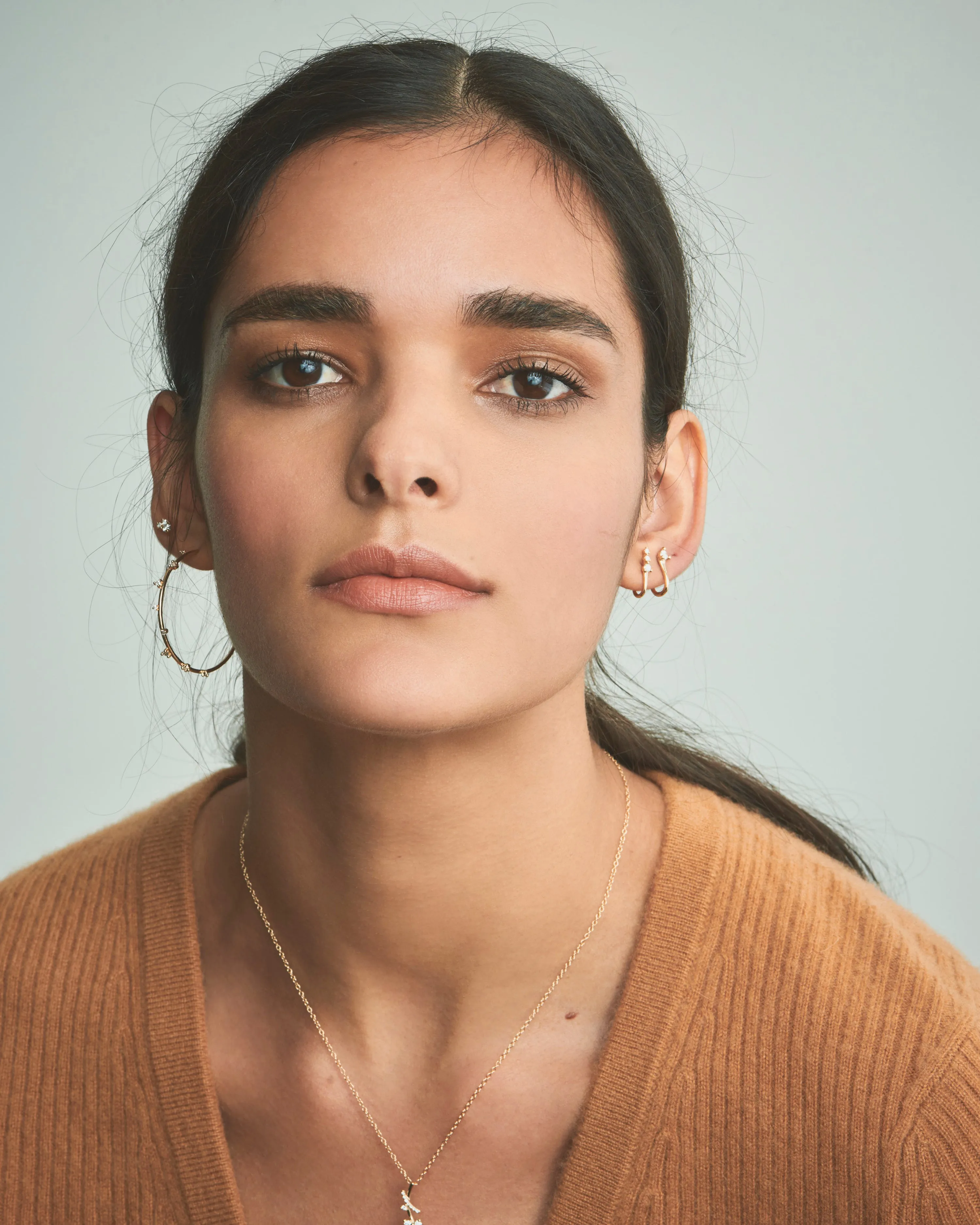 Triple Diamond Surge Earrings - In Stock sold by Sophie Ratner product image thumbnail 4