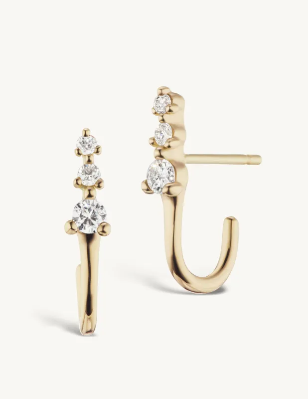 Triple Diamond Surge Earrings - In Stock sold by Sophie Ratner