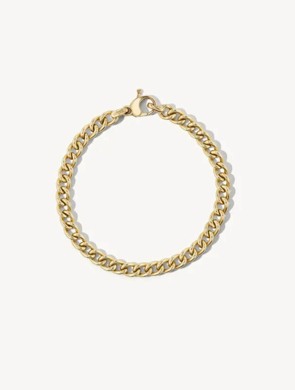 Elongated Cuban Chain Bracelet - In Stock sold by Sophie Ratner