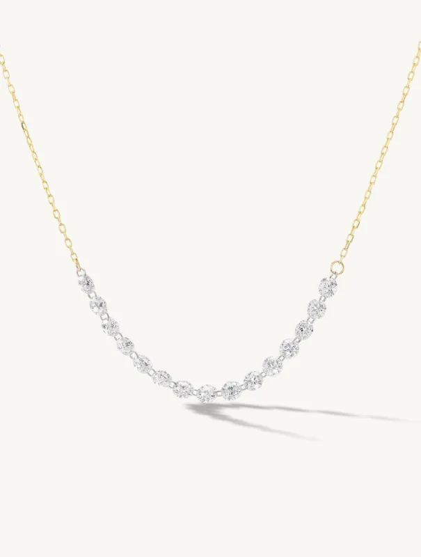 Petite Pierced Tennis Necklace - In Stock sold by Sophie Ratner