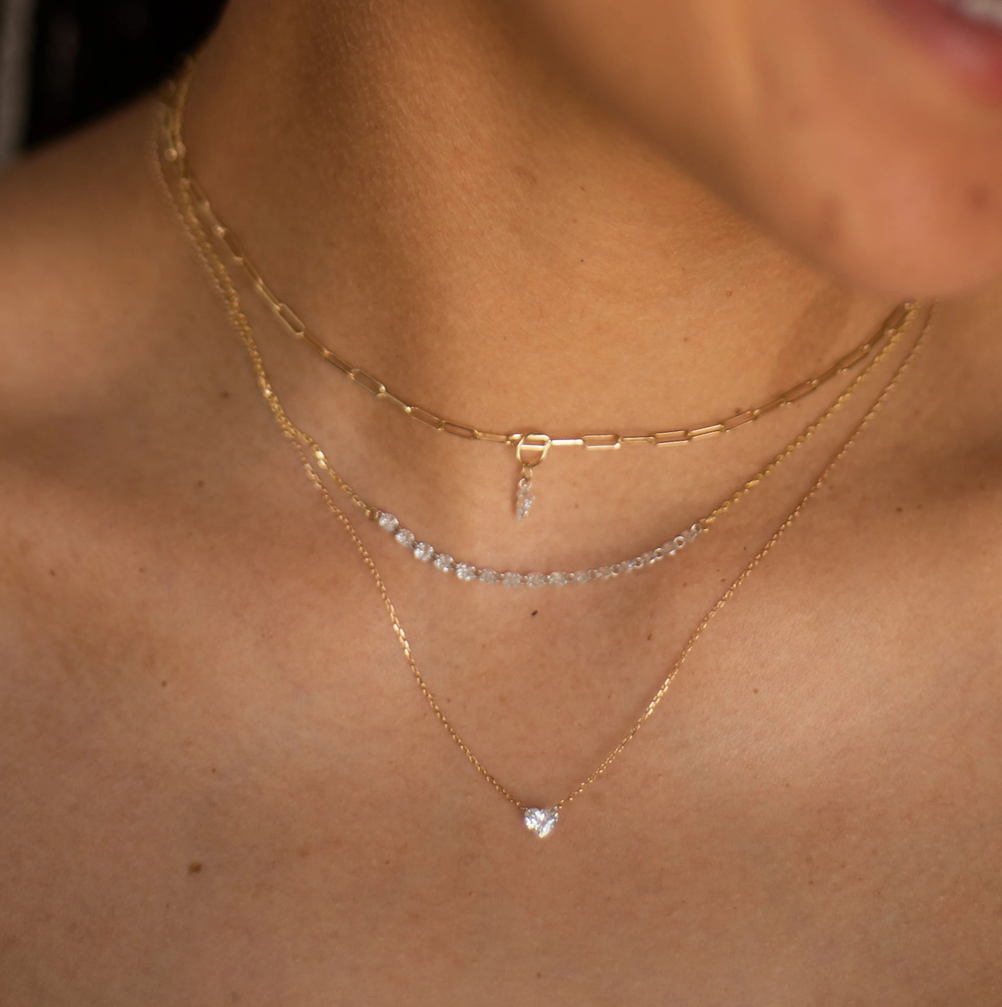 Petite Pierced Tennis Necklace - In Stock sold by Sophie Ratner product image thumbnail 4