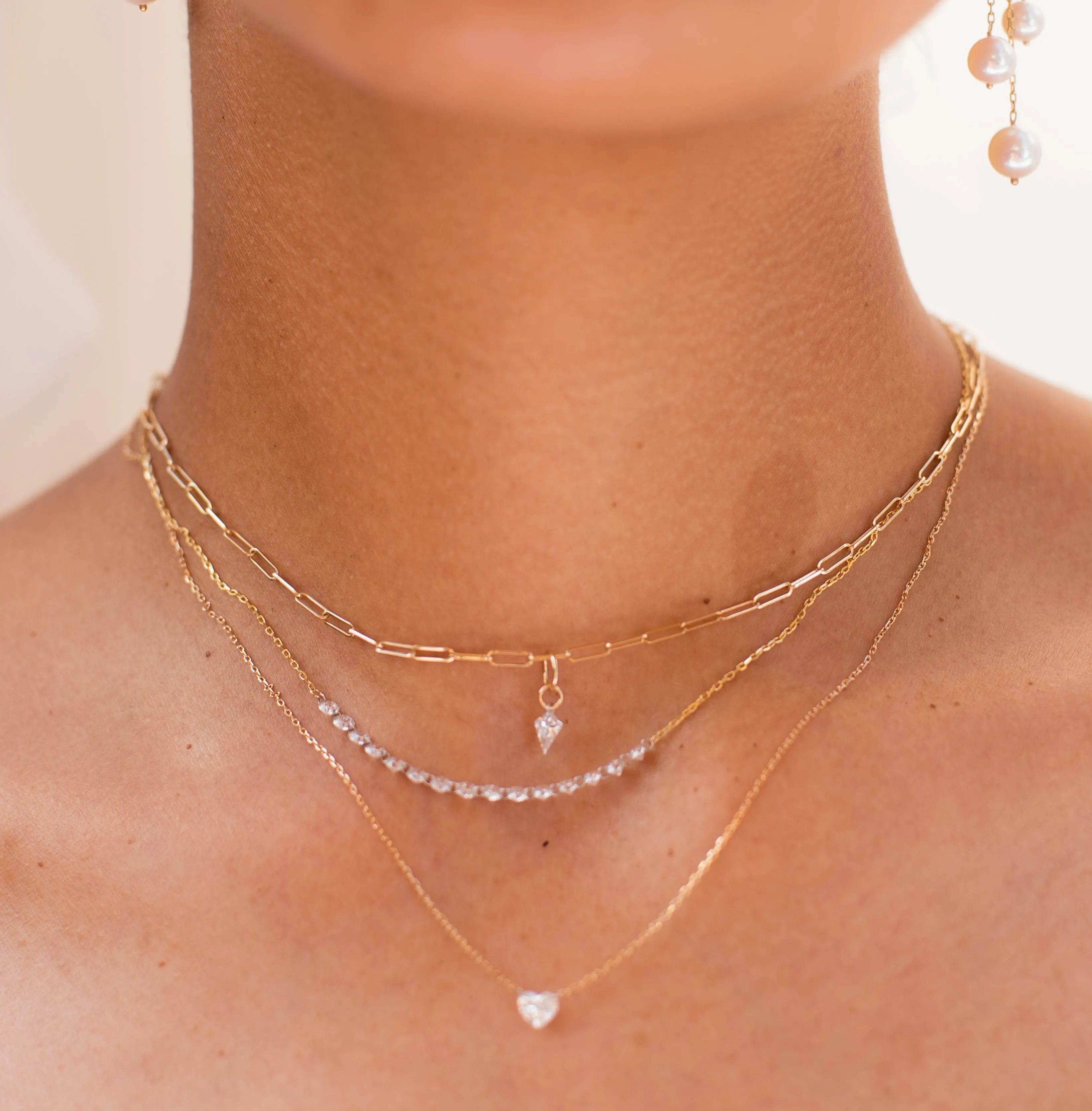 Petite Pierced Tennis Necklace - In Stock sold by Sophie Ratner product image thumbnail 3