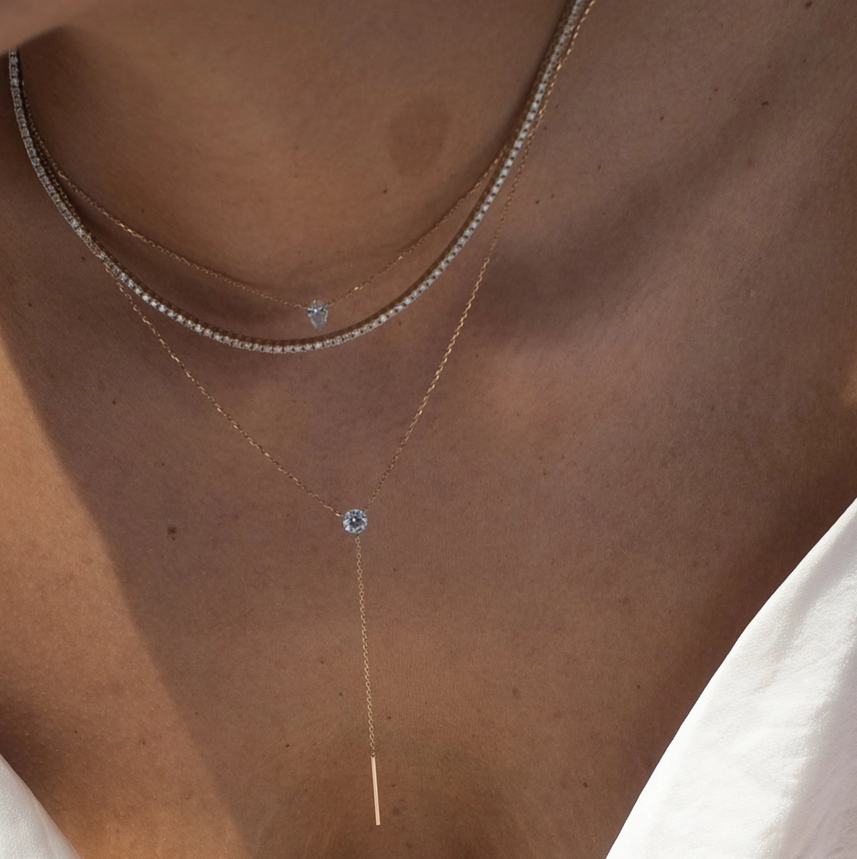Pierced Diamond Lariat - In Stock sold by Sophie Ratner product image thumbnail 4