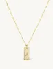 Engraved Initial Tag Necklace with Diamond - In Stock sold by Sophie Ratner