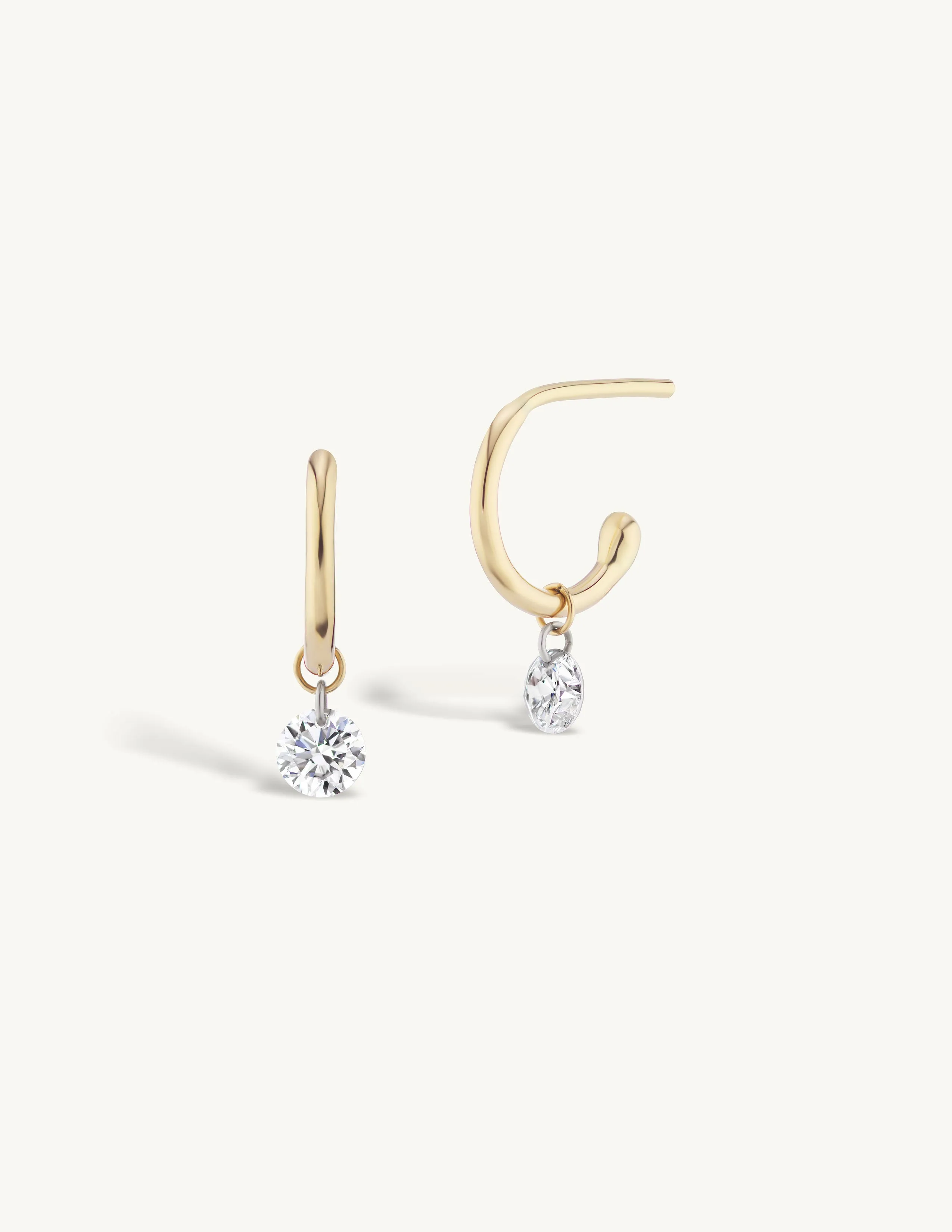 Pierced Diamond Huggie - In Stock sold by Sophie Ratner