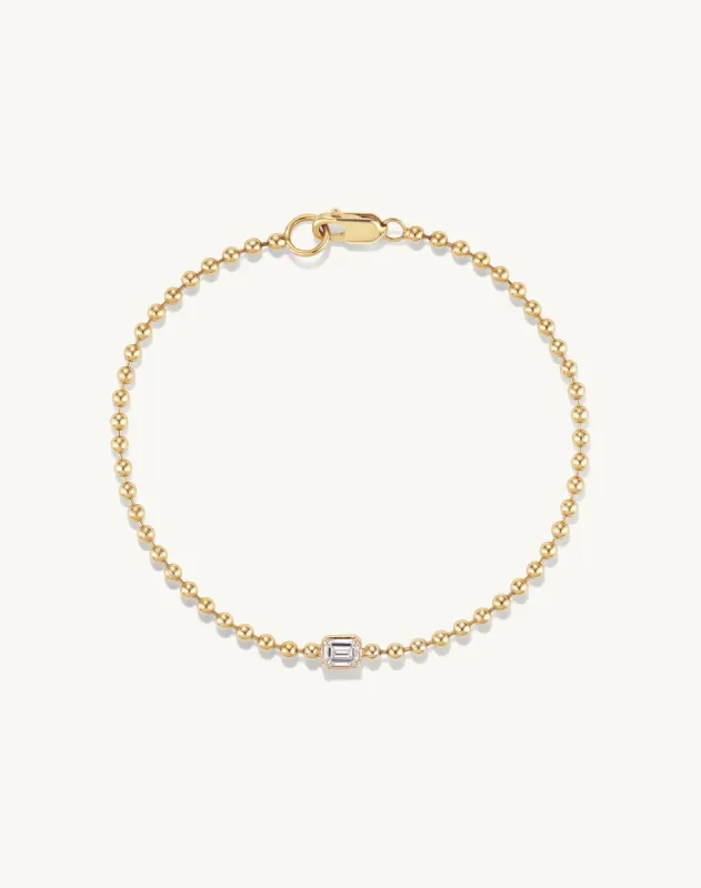 Beaded Emerald Cut Bracelet - In Stock sold by Sophie Ratner