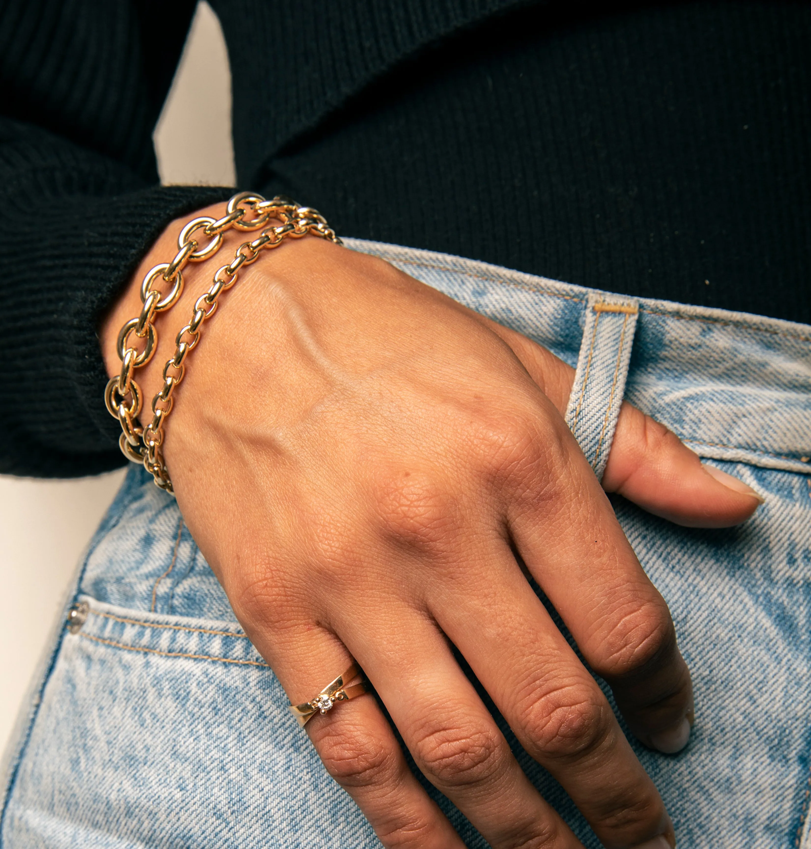 Chunky Rolo Chain Bracelet - In Stock sold by Sophie Ratner product image thumbnail 4