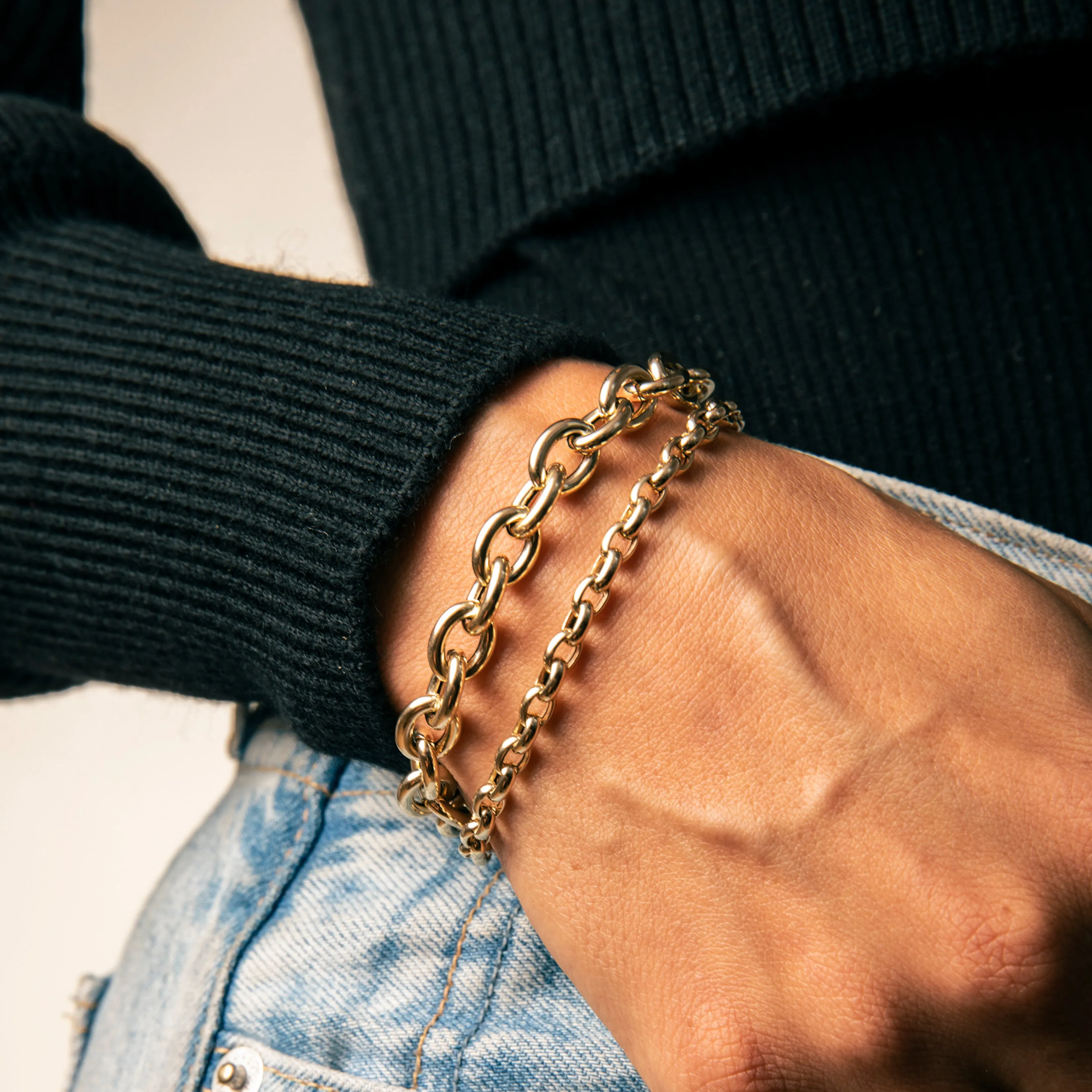 Chunky Rolo Chain Bracelet - In Stock sold by Sophie Ratner product image thumbnail 2