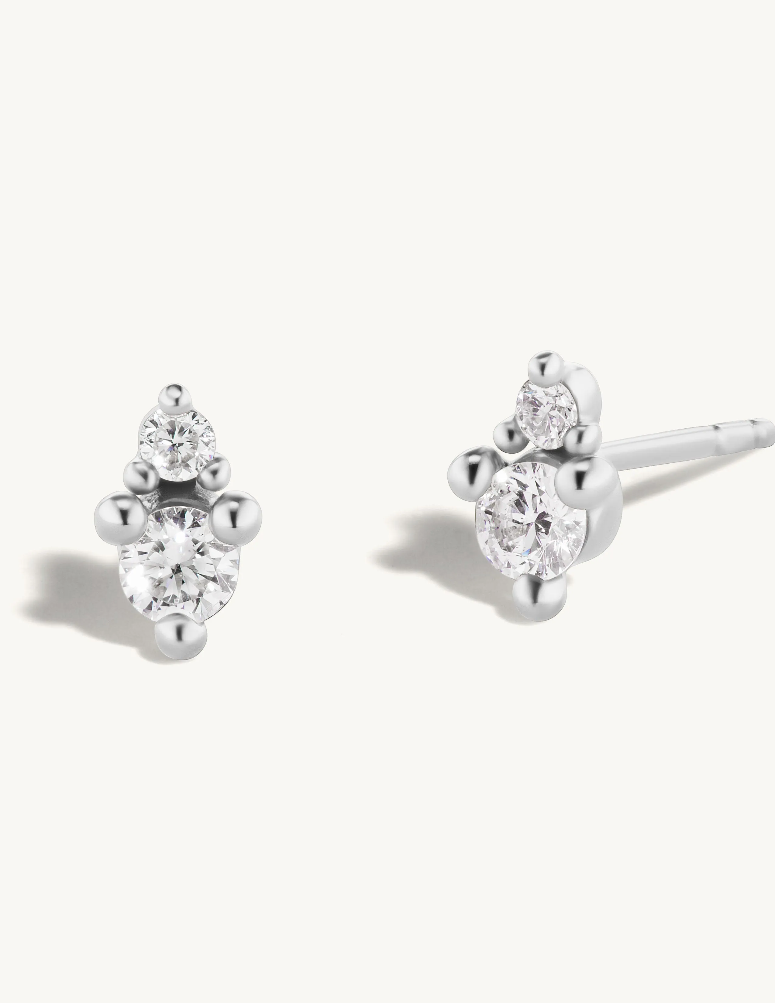 Diamond Duo Studs - In Stock sold by Sophie Ratner product image thumbnail 4