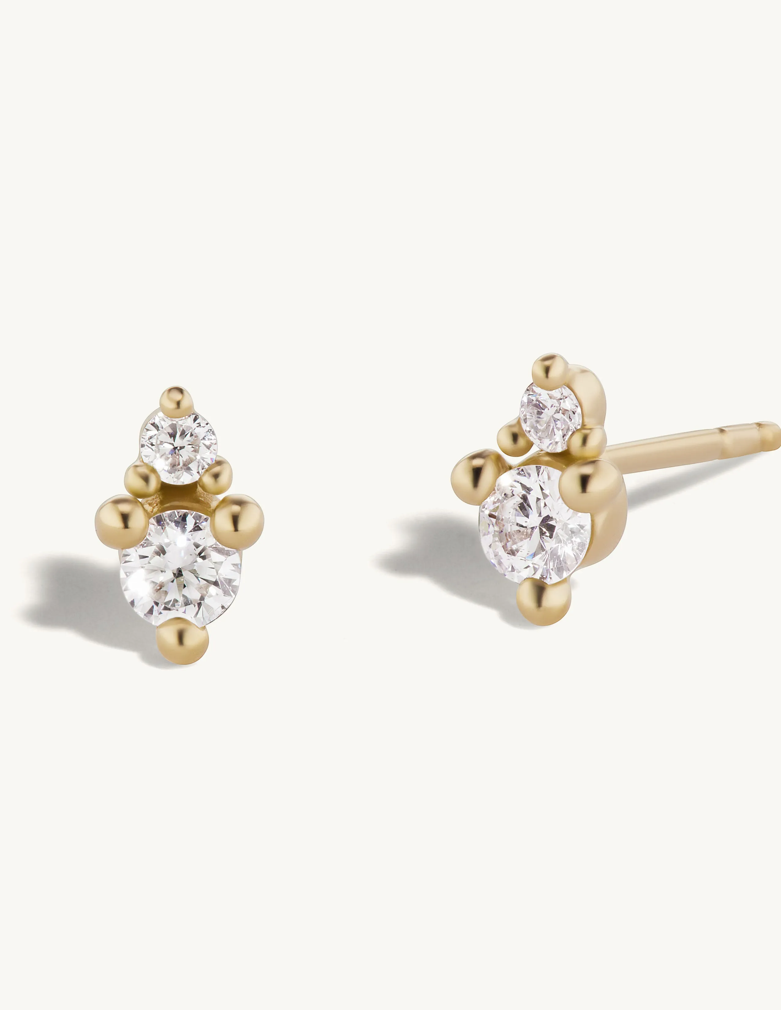 Diamond Duo Studs - In Stock sold by Sophie Ratner