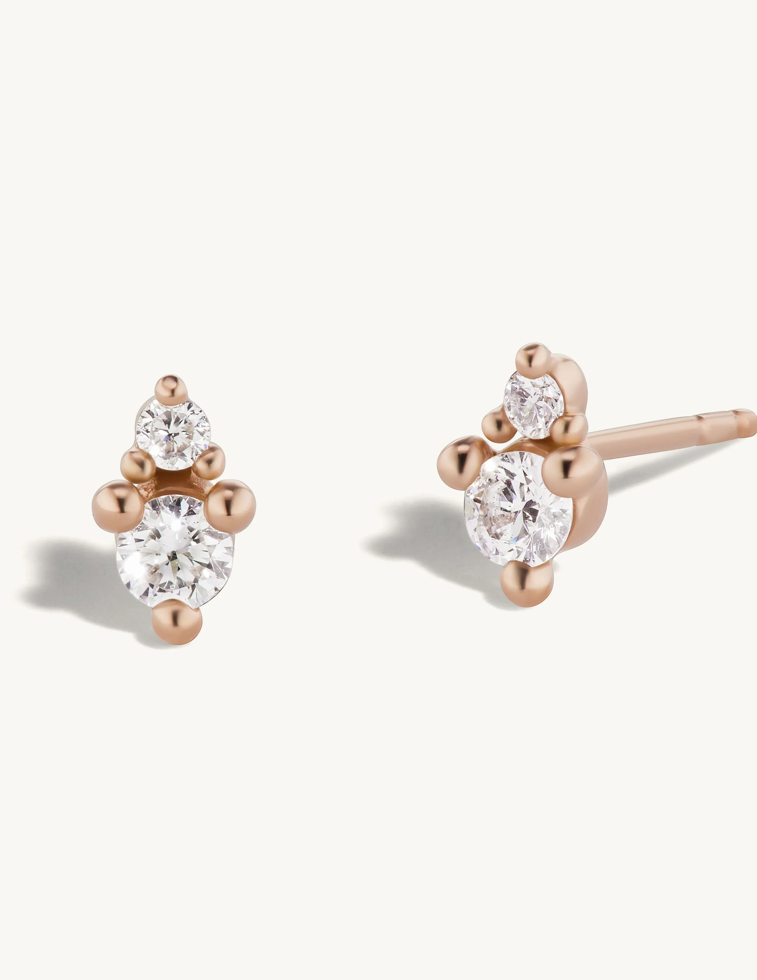 Diamond Duo Studs - In Stock sold by Sophie Ratner product image thumbnail 3