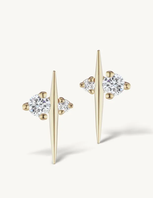 Diamond Thread Studs - In Stock sold by Sophie Ratner