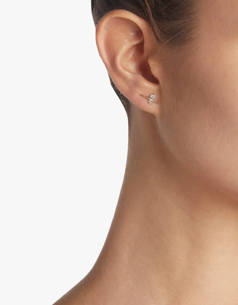 Diamond Thread Studs - In Stock sold by Sophie Ratner product image thumbnail 3