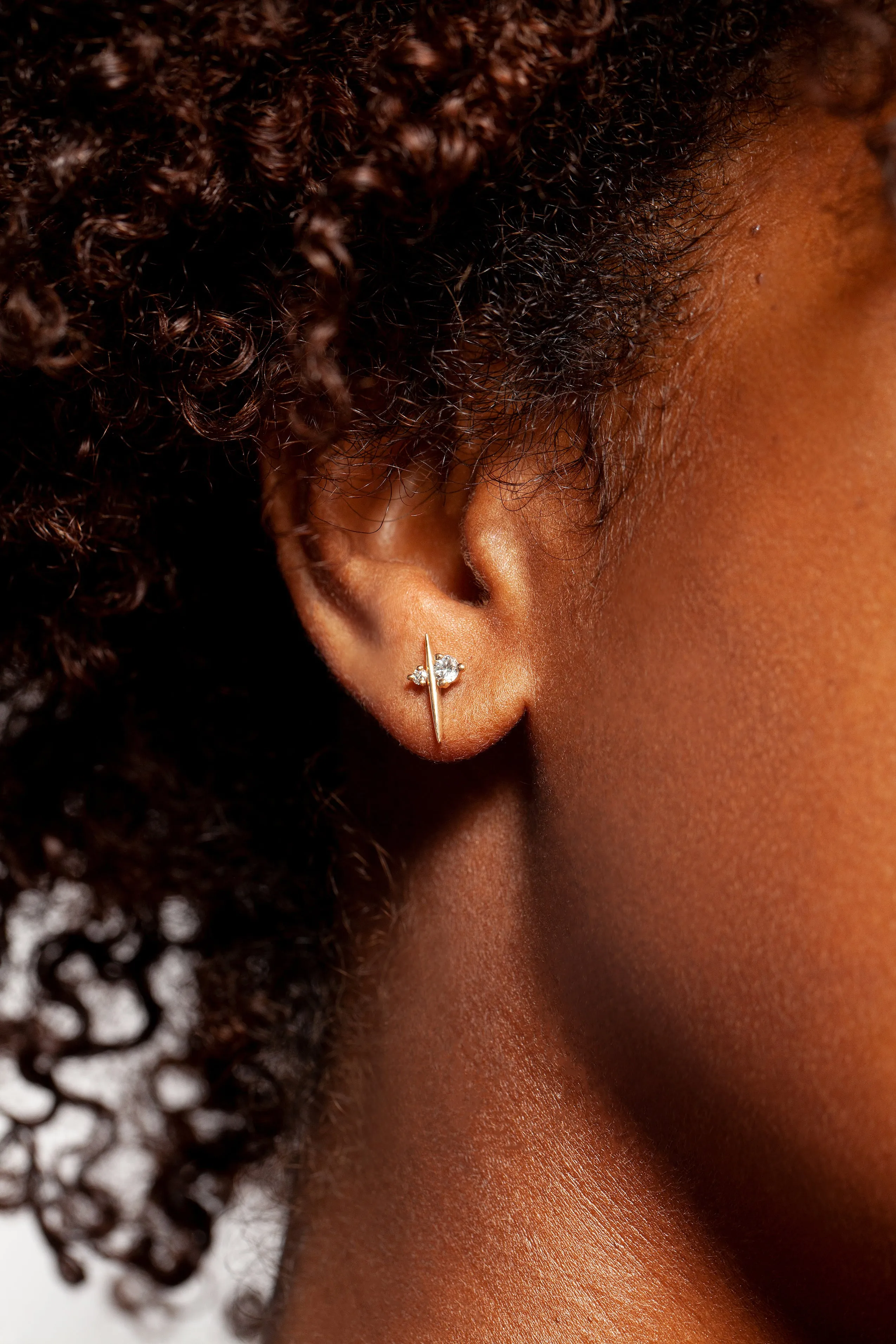 Diamond Thread Studs - In Stock sold by Sophie Ratner product image thumbnail 2