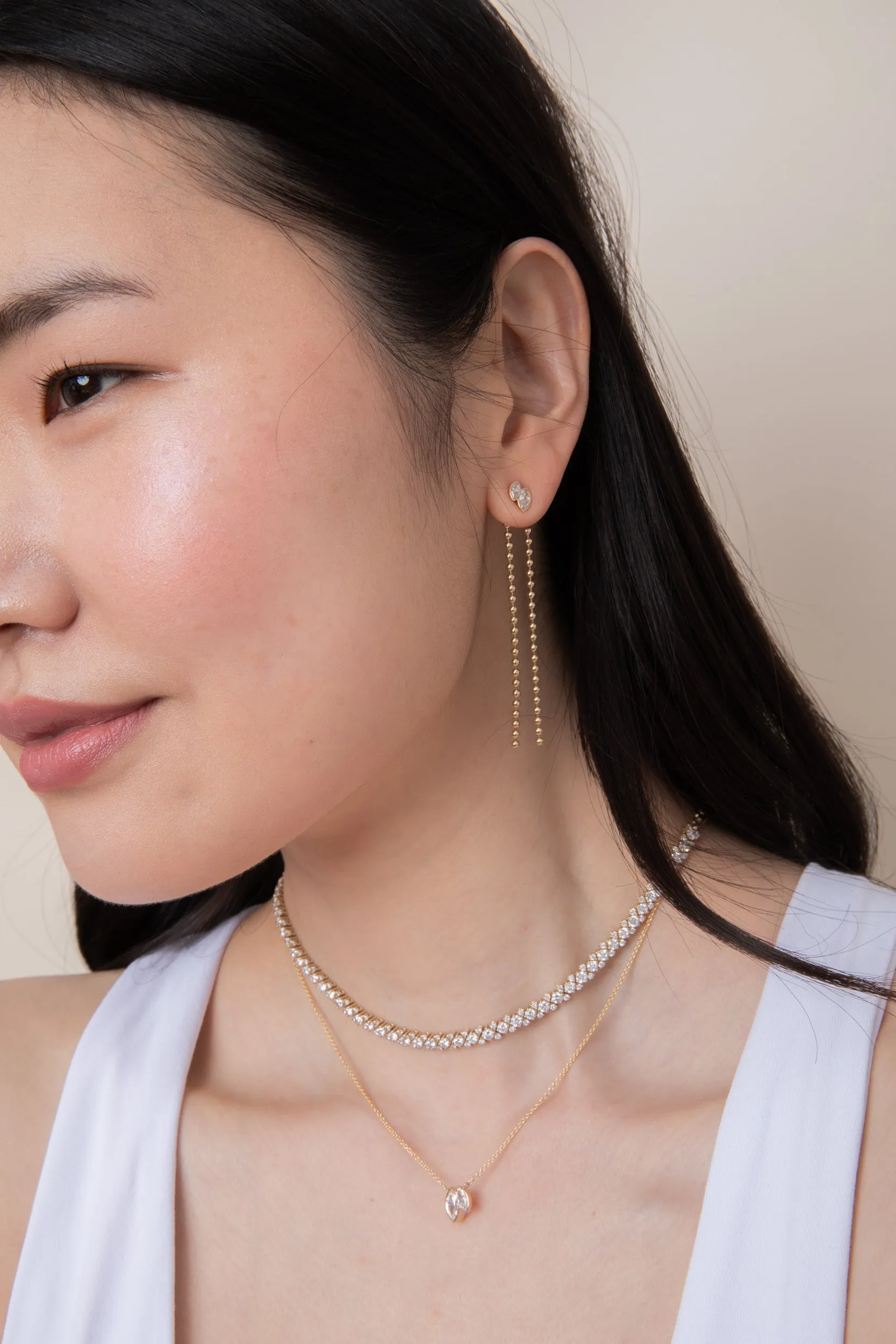 Duet Marquise Stud - In Stock sold by Sophie Ratner product image thumbnail 3