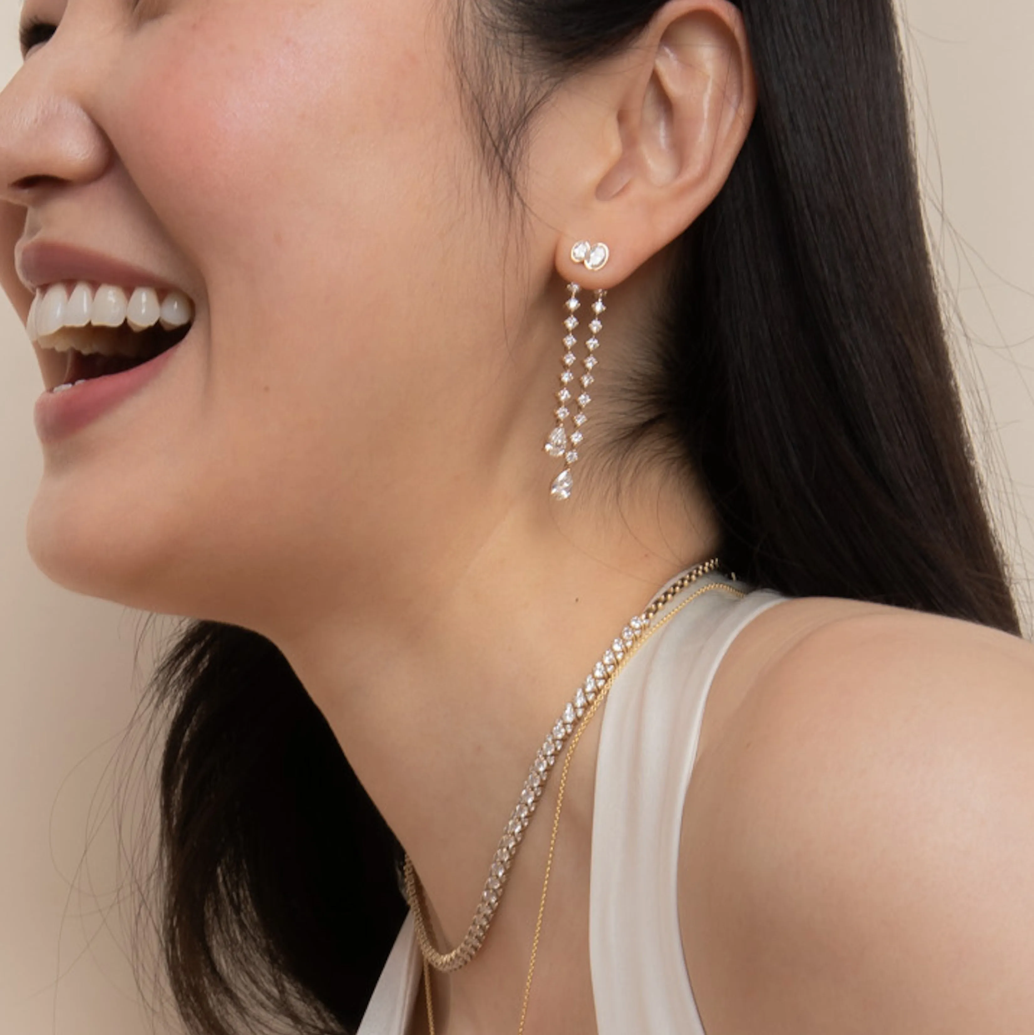 Duet Oval Stud - In Stock sold by Sophie Ratner product image thumbnail 5