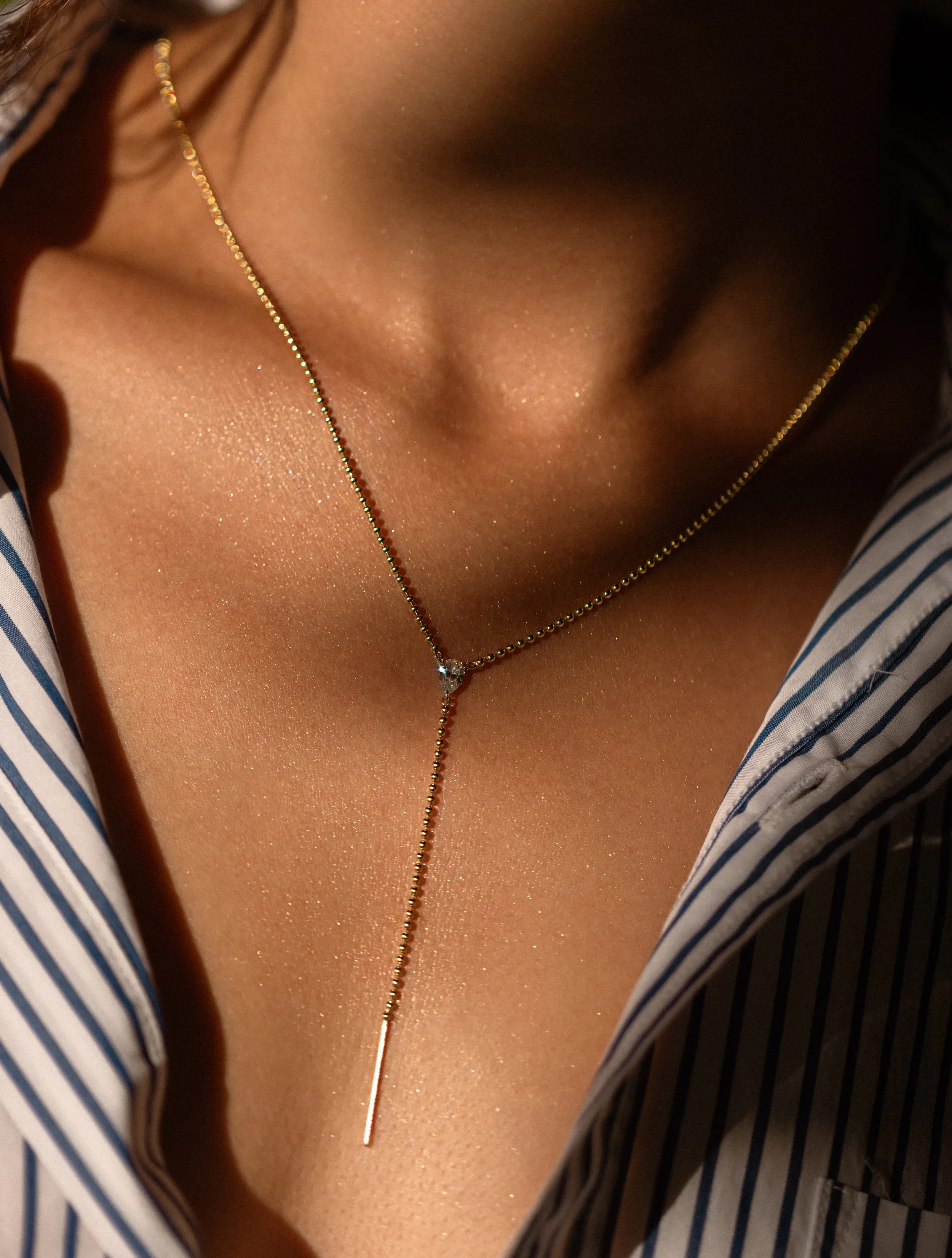 Beaded Pierced Pear Lariat - In Stock sold by Sophie Ratner product image thumbnail 2