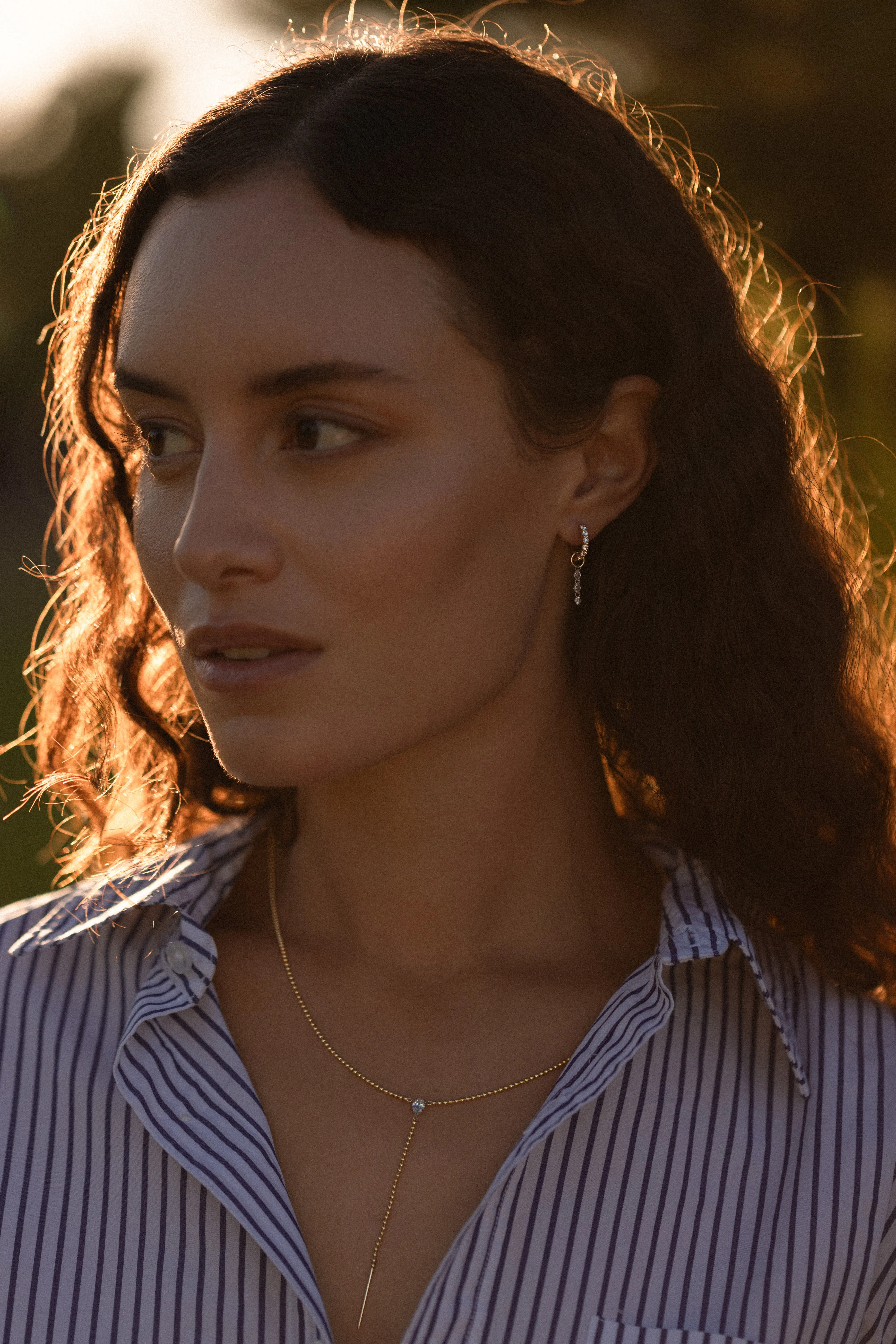 Beaded Pierced Pear Lariat - In Stock sold by Sophie Ratner product image thumbnail 5