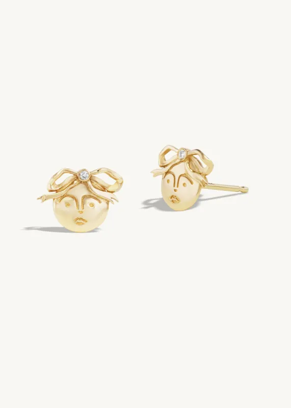 Diamond Moon Stud - In Stock sold by Sophie Ratner