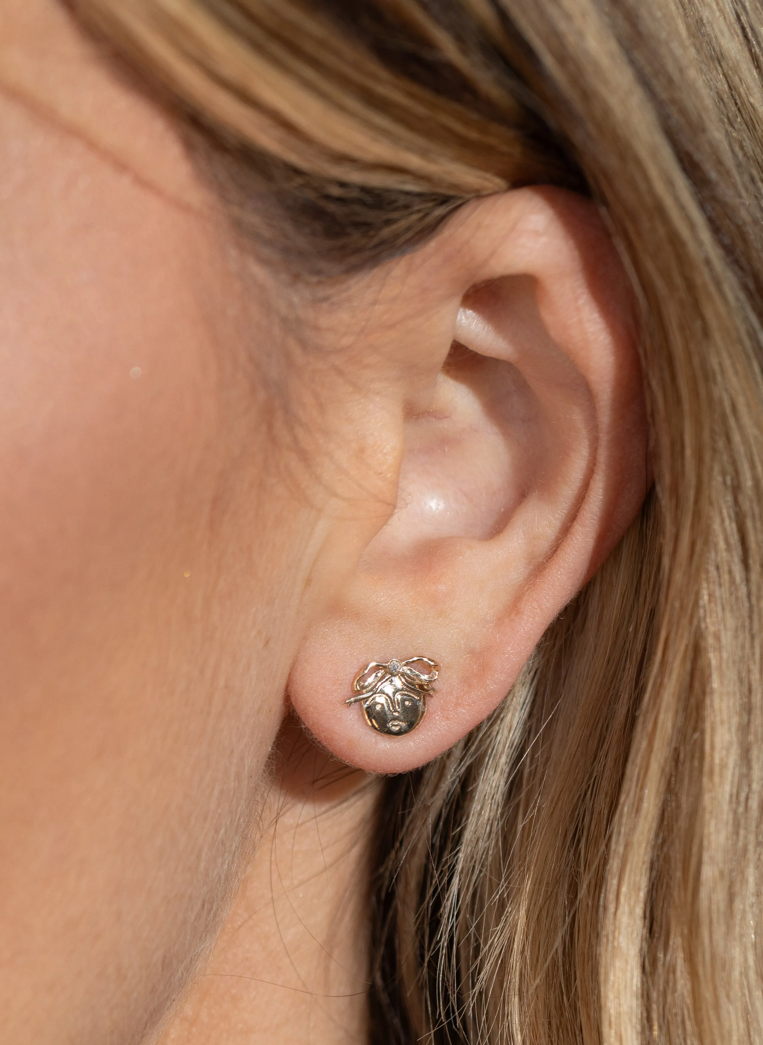 Diamond Moon Stud - In Stock sold by Sophie Ratner product image thumbnail 2