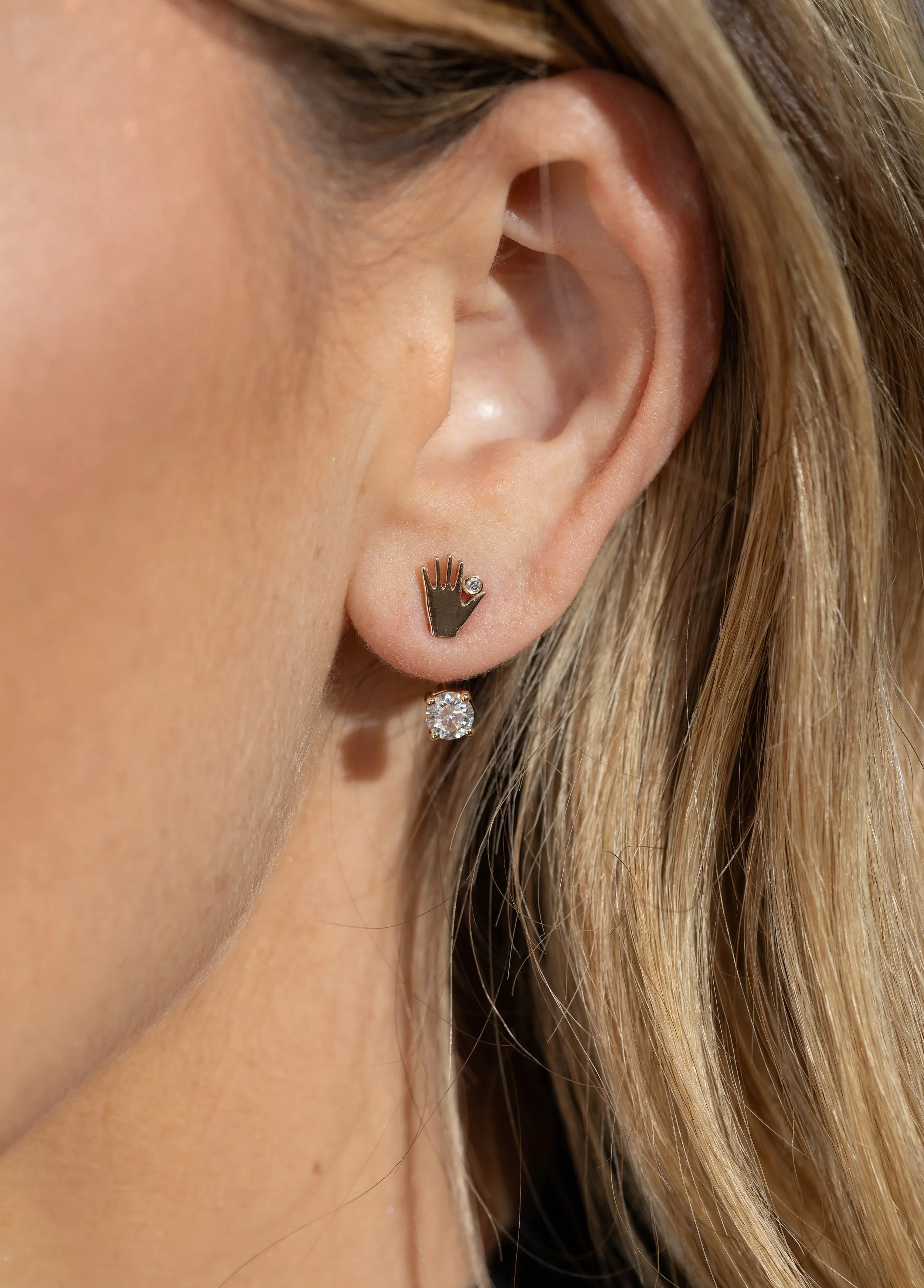 Diamond Earring Jacket - In Stock sold by Sophie Ratner product image thumbnail 2