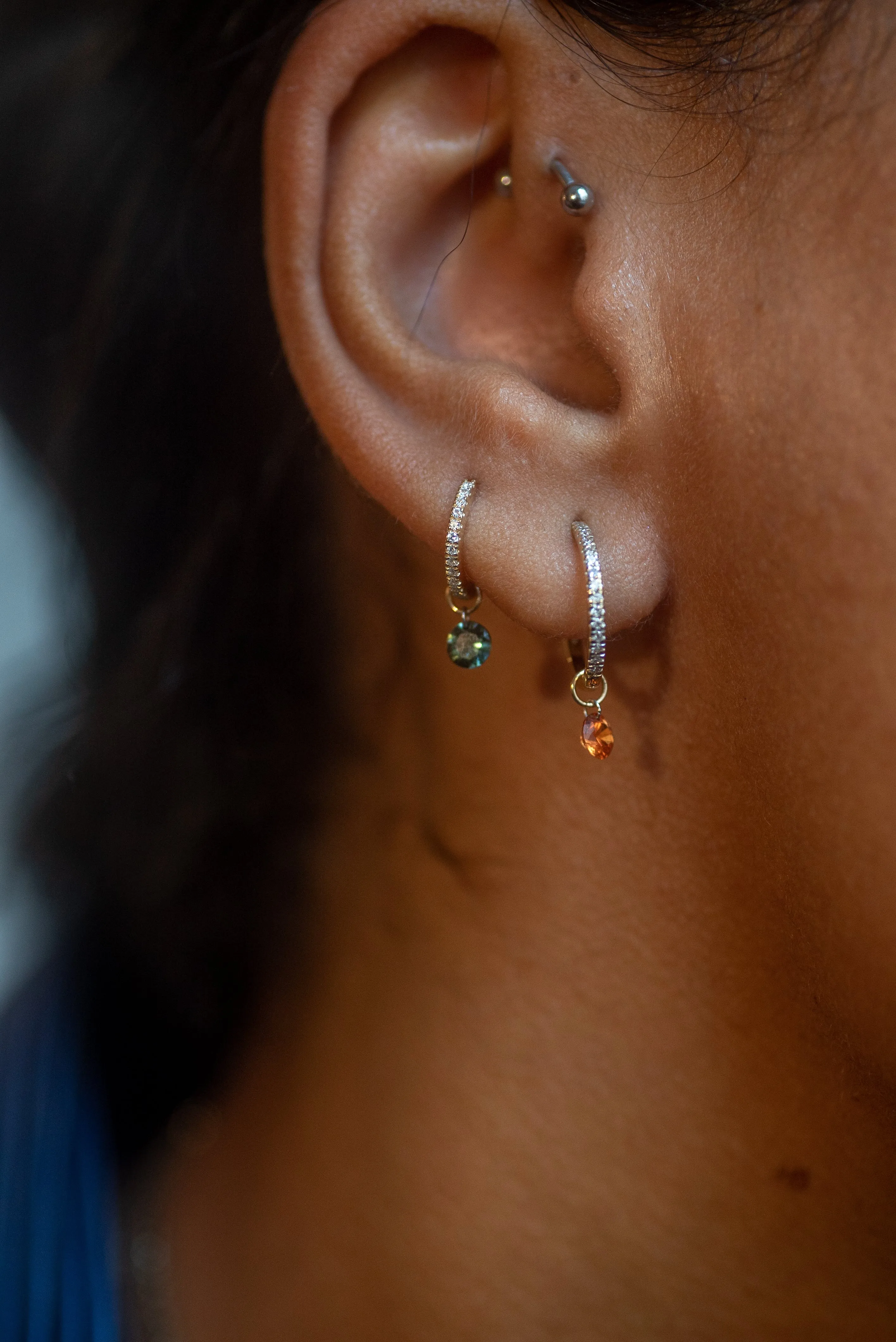 12mm Pave Huggies - In Stock sold by Sophie Ratner product image thumbnail 4