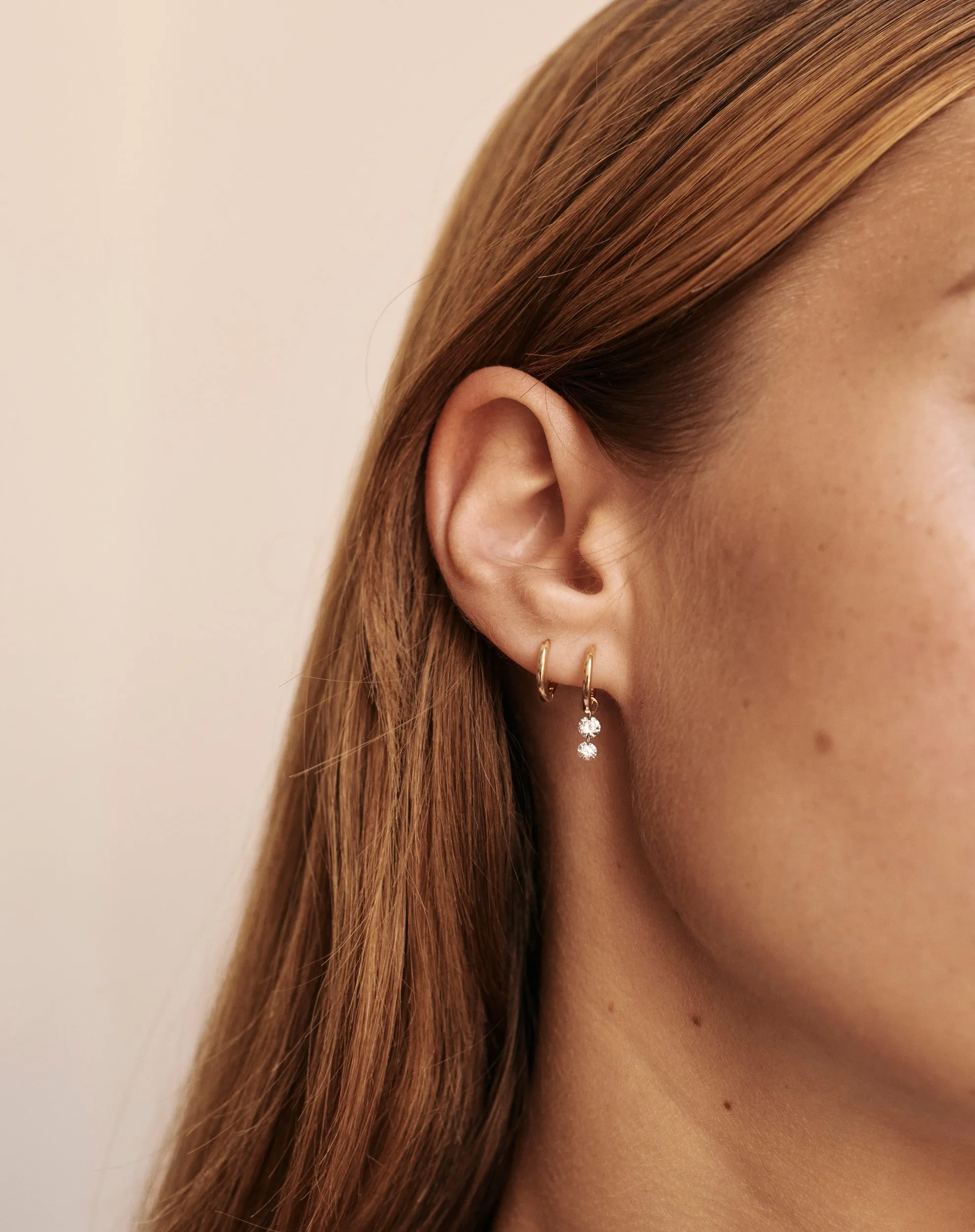 8mm Gold Huggies - In Stock sold by Sophie Ratner product image thumbnail 2