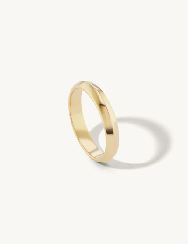 Gold Knife Edge Band Size 5.5 - In Stock sold by Sophie Ratner