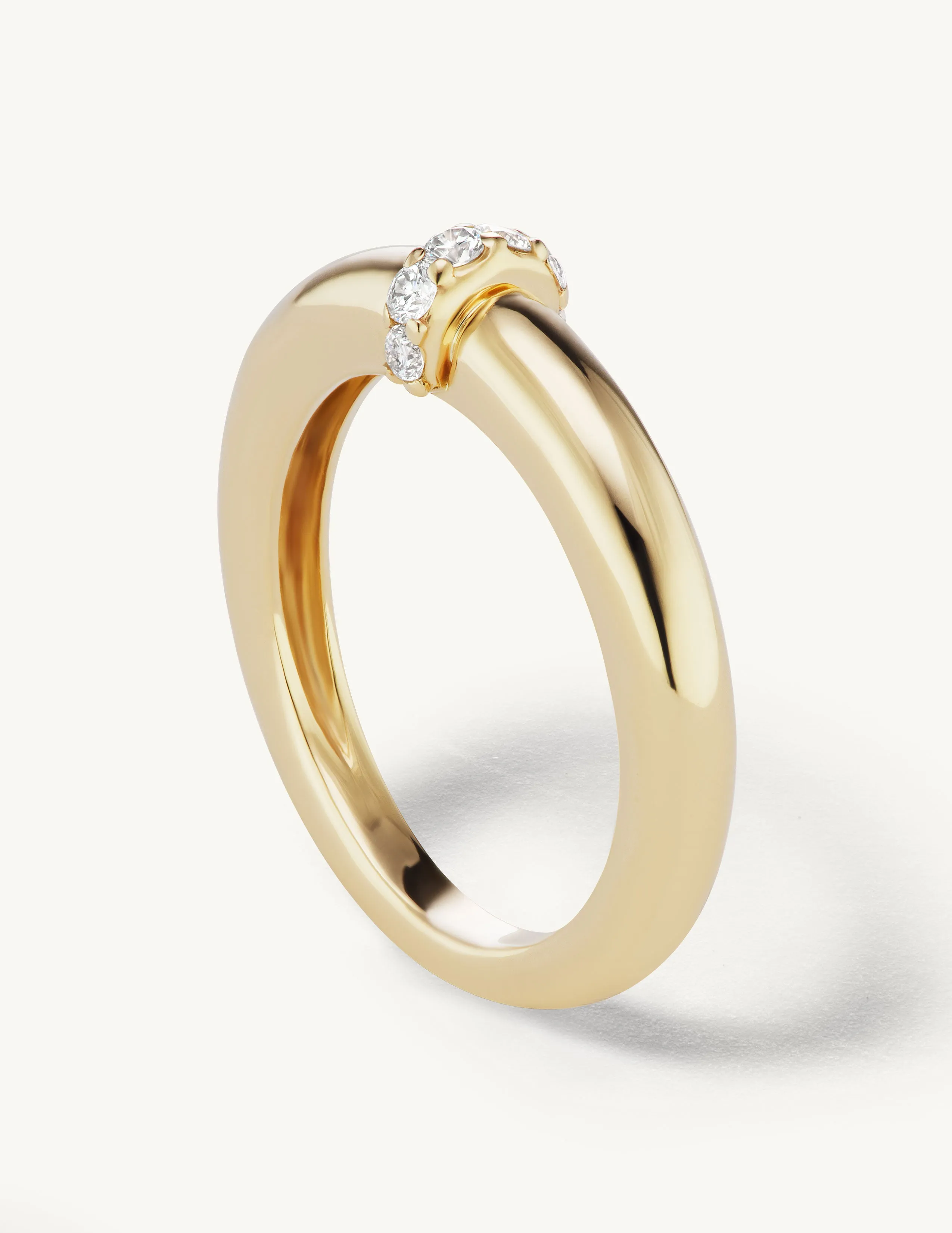 Single Diamond Domed Ring Size 6 - In Stock sold by Sophie Ratner