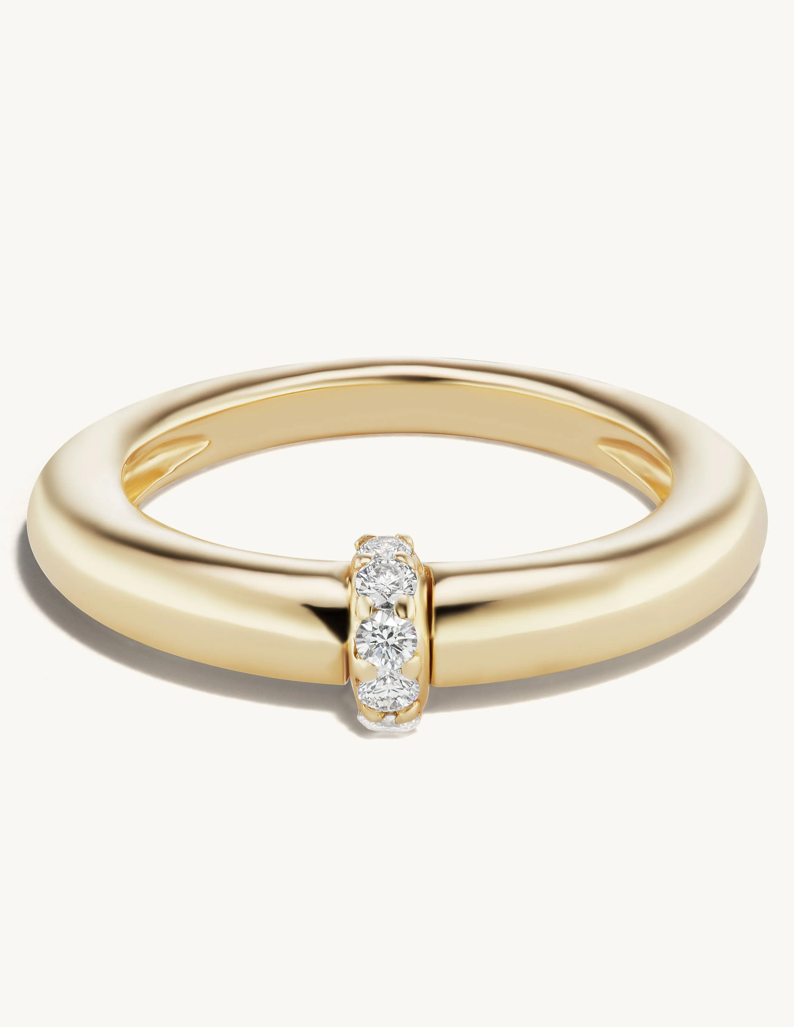 Single Diamond Domed Ring Size 6 - In Stock sold by Sophie Ratner product image thumbnail 3