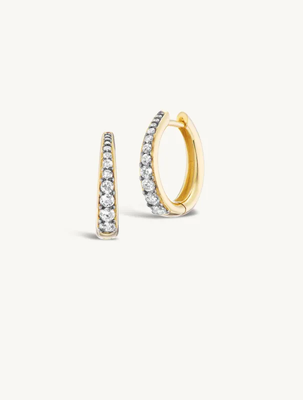 11mm Patina Diamond Hoop - In Stock sold by Sophie Ratner