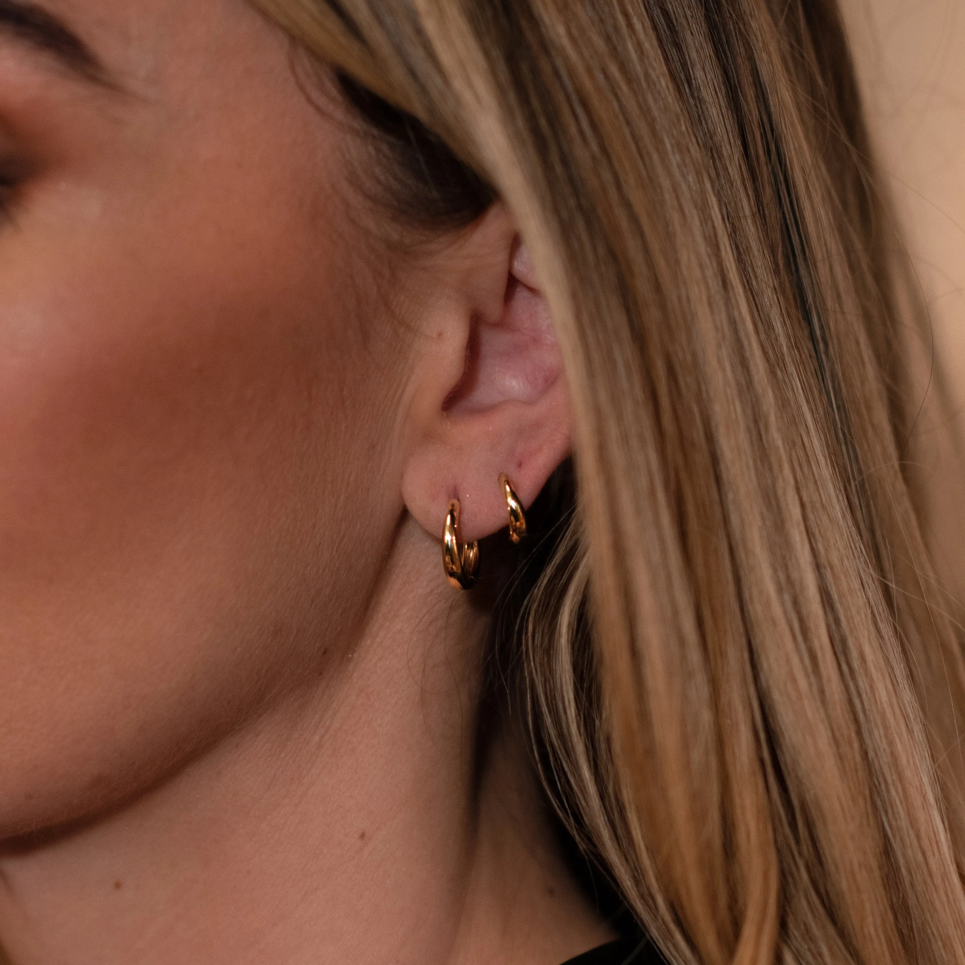 11mm Gold Tapered Hoop - In Stock sold by Sophie Ratner product image thumbnail 5