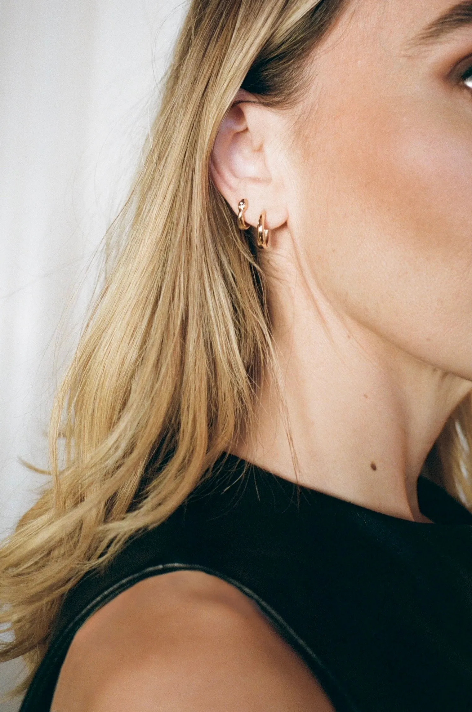 11mm Gold Tapered Hoop - In Stock sold by Sophie Ratner product image thumbnail 2